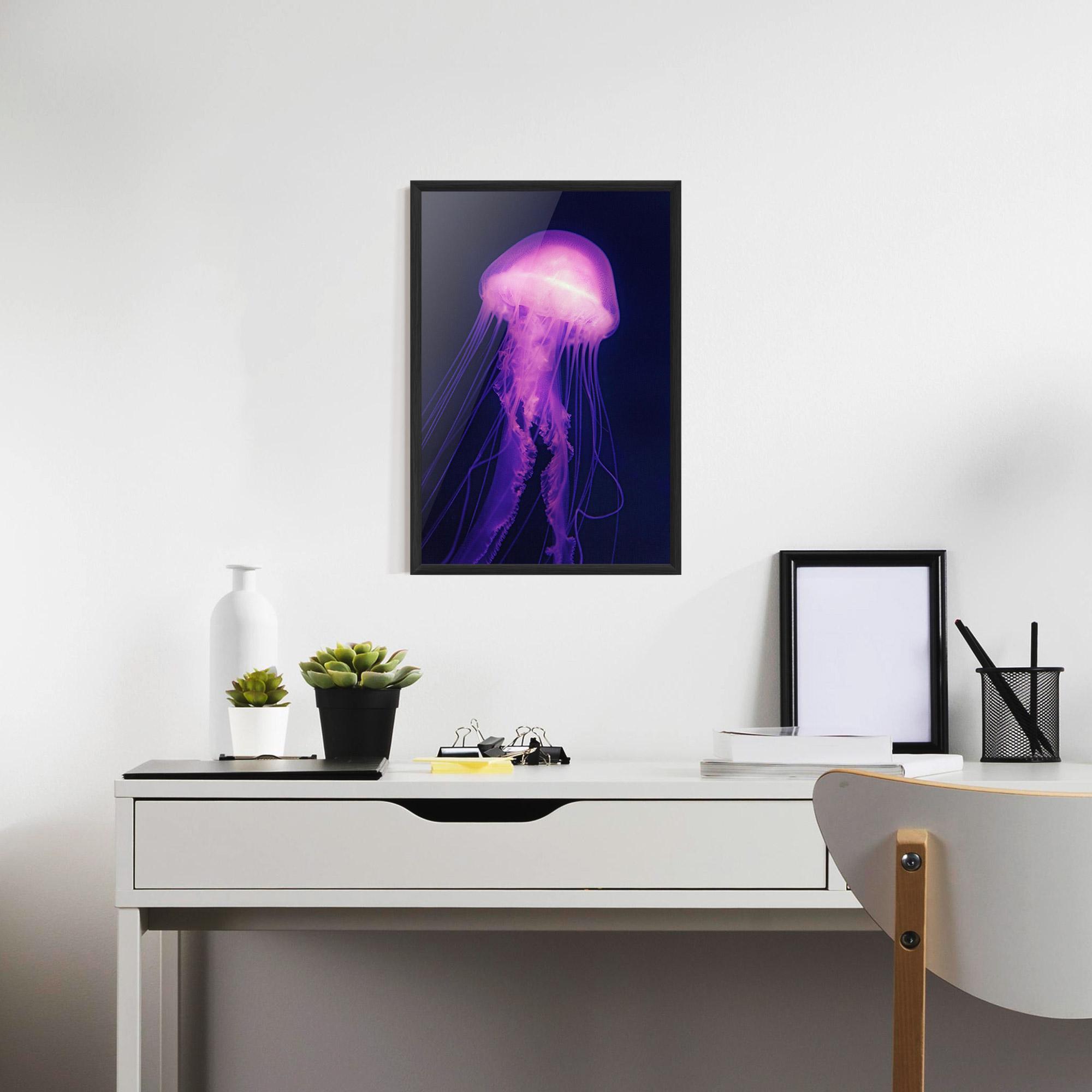 Gerahmte Poster Light Purple Jellyfish mockup 7