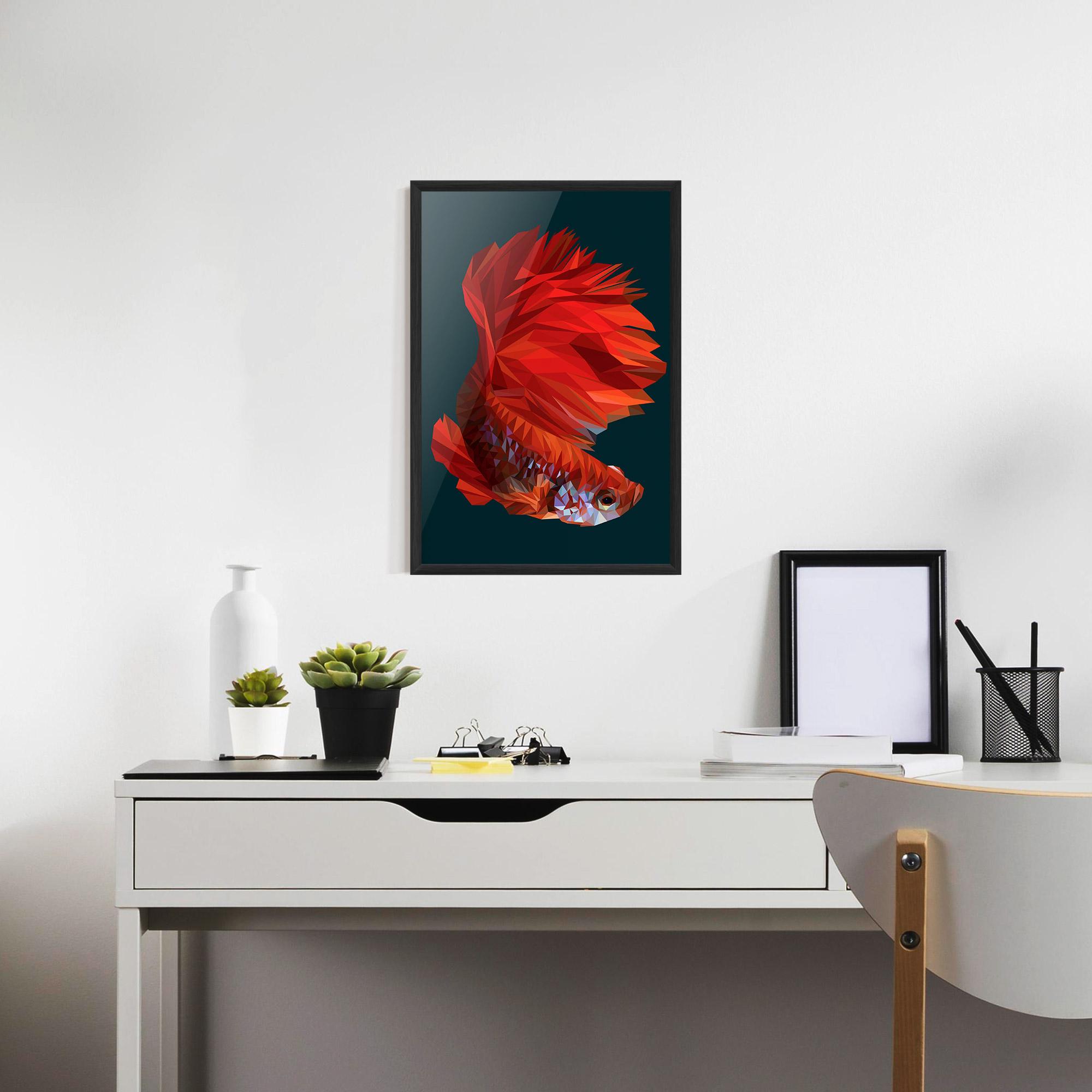 Gerahmte Poster Orange Fish mockup 7