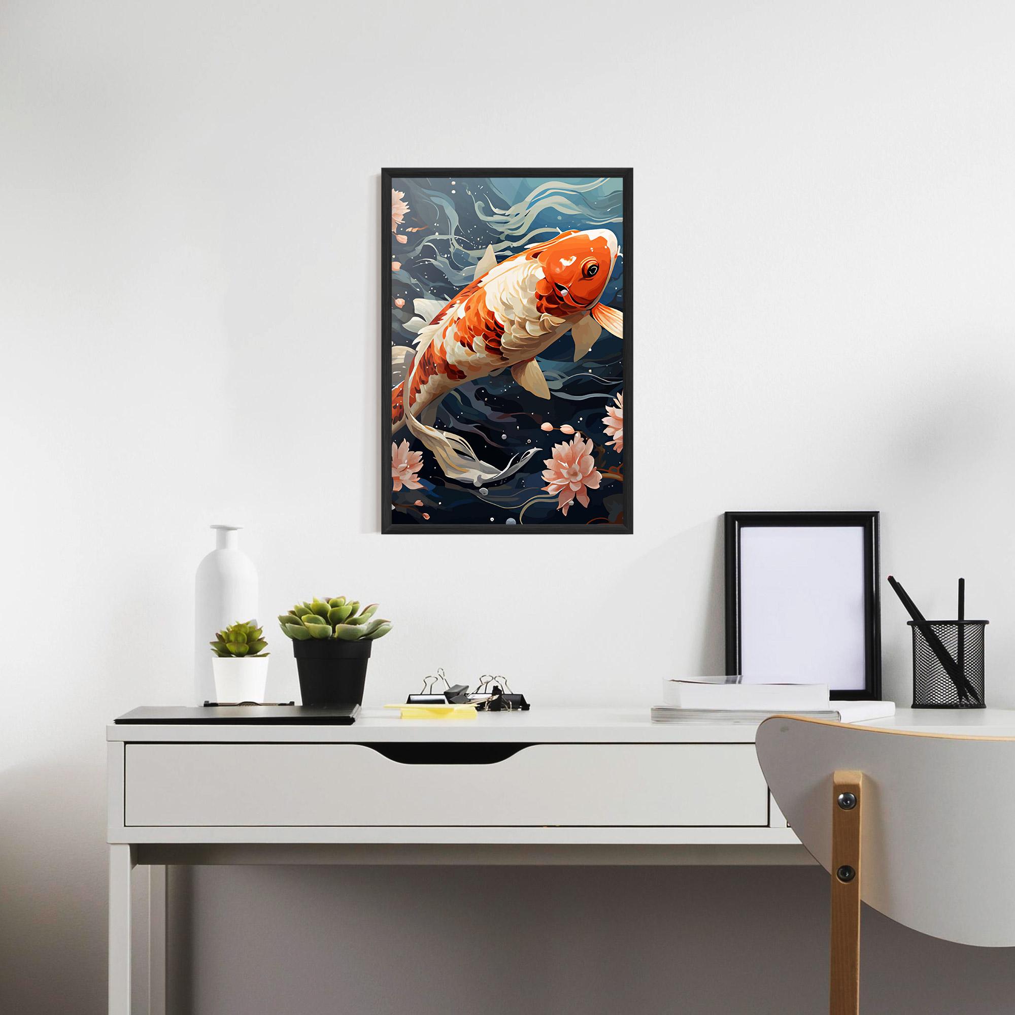 Gerahmte Poster Pretty Koi mockup 7