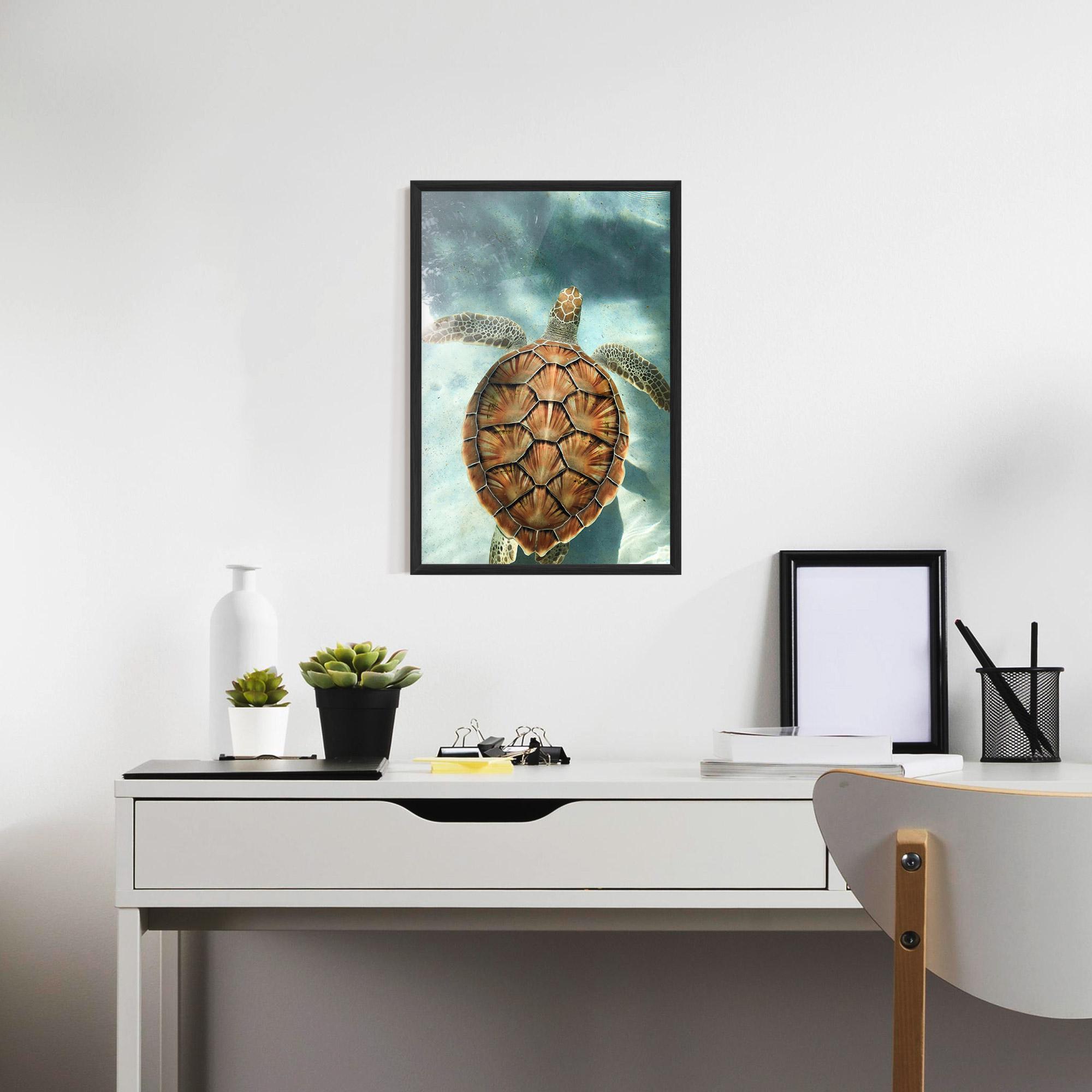 Gerahmte Poster Water Tortoise mockup 7