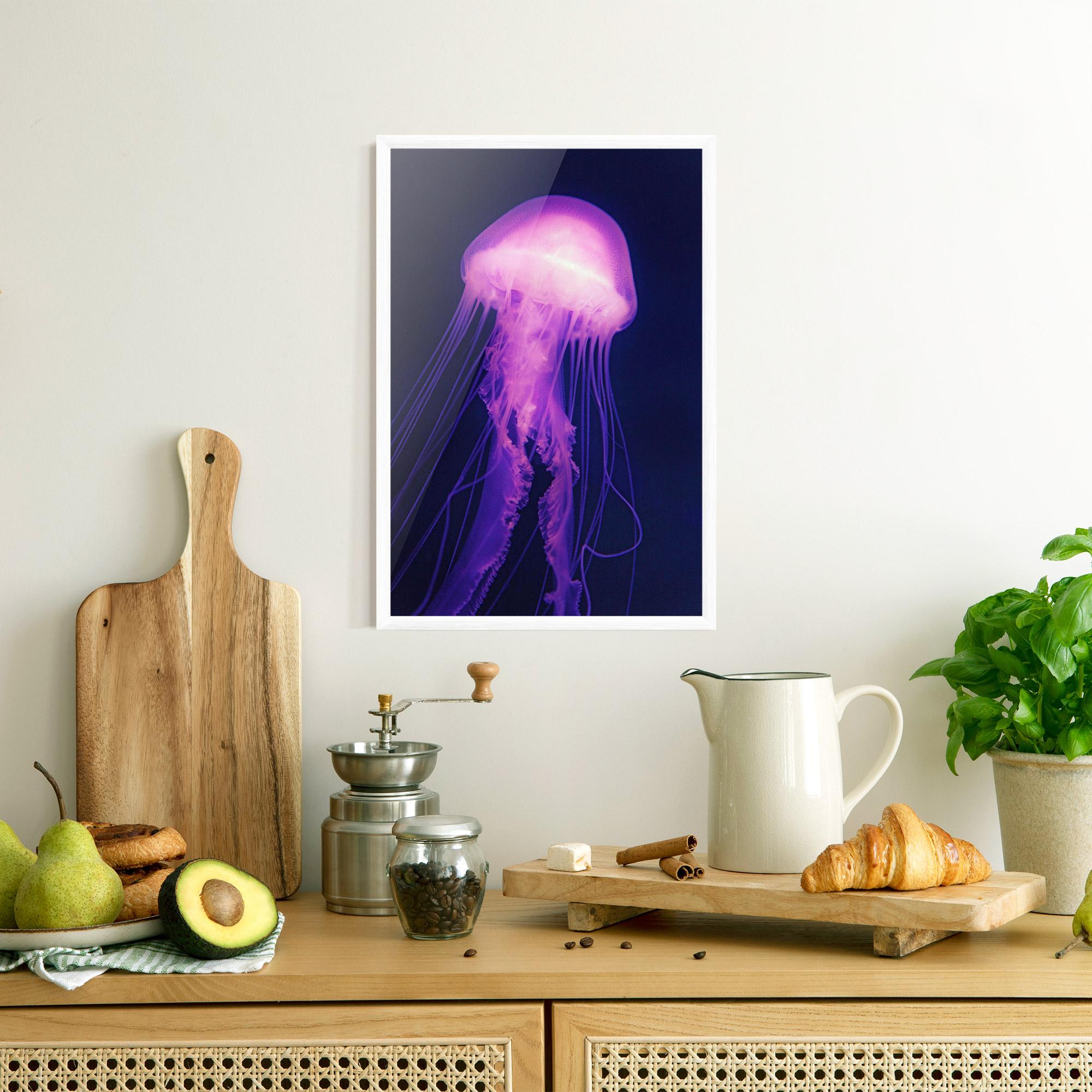 Gerahmte Poster Light Purple Jellyfish mockup 8