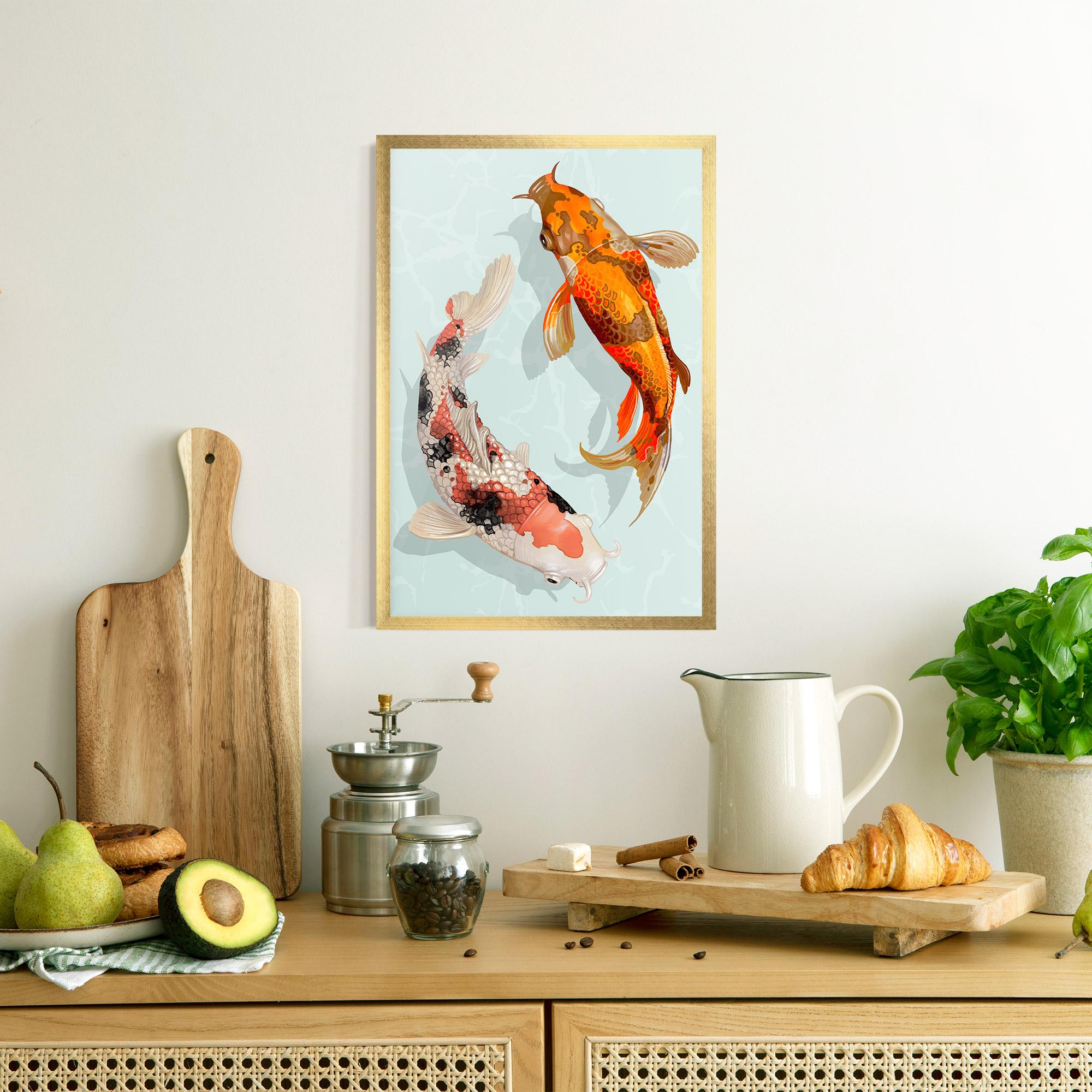 Gerahmte Poster Koi Fish mockup 8
