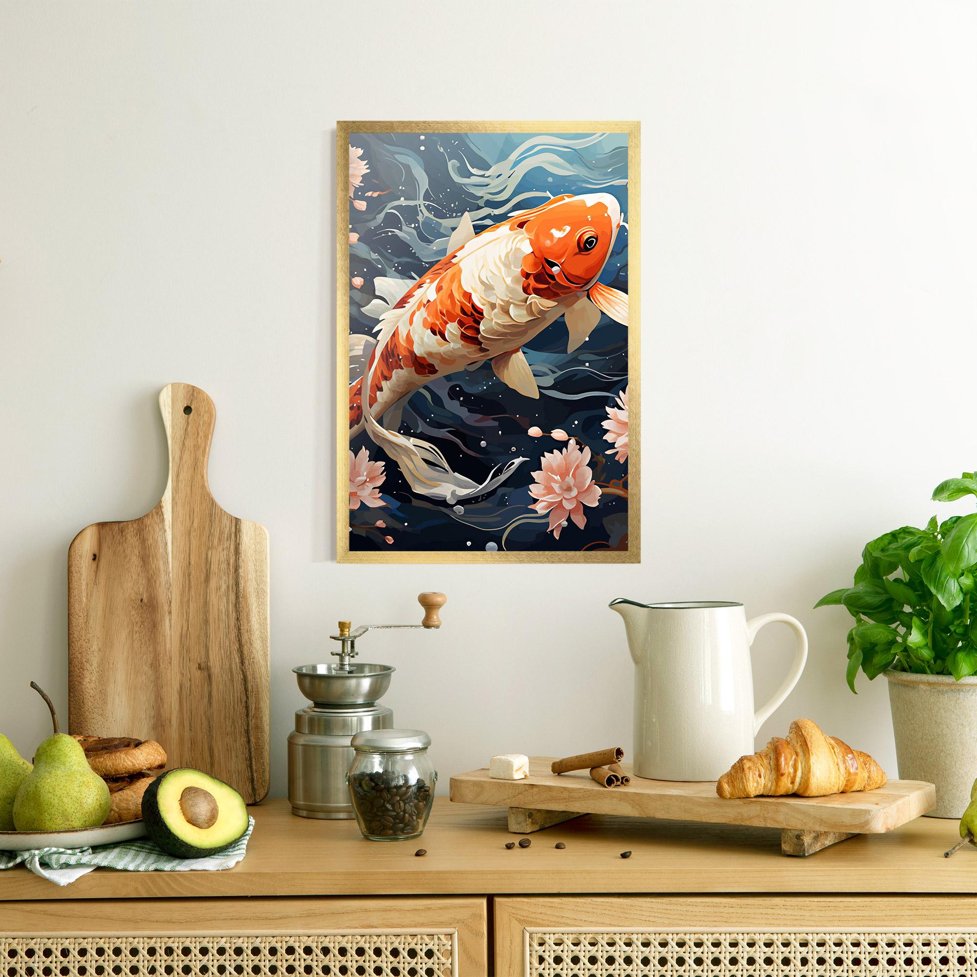 Gerahmte Poster Pretty Koi mockup 8