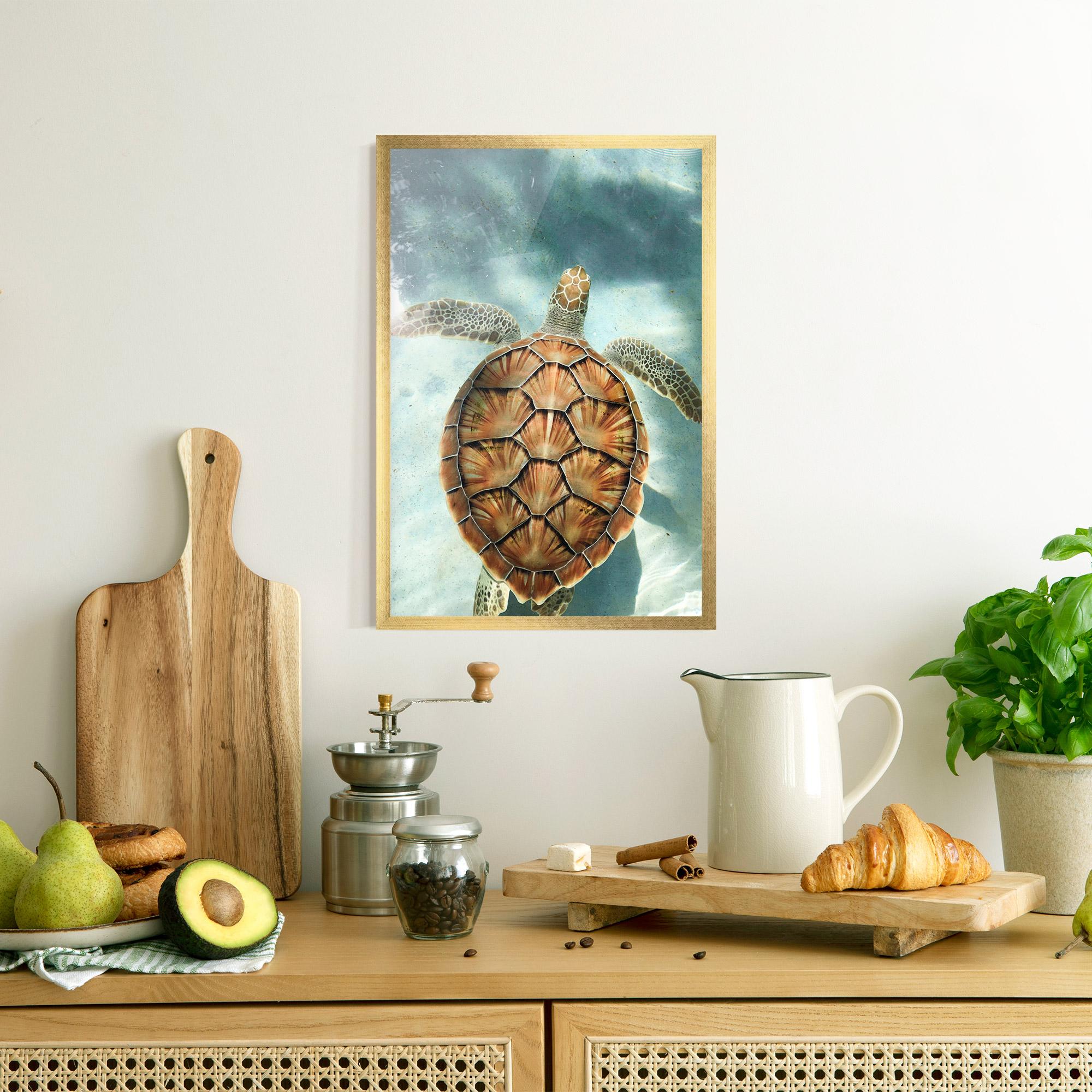 Gerahmte Poster Water Tortoise mockup 8