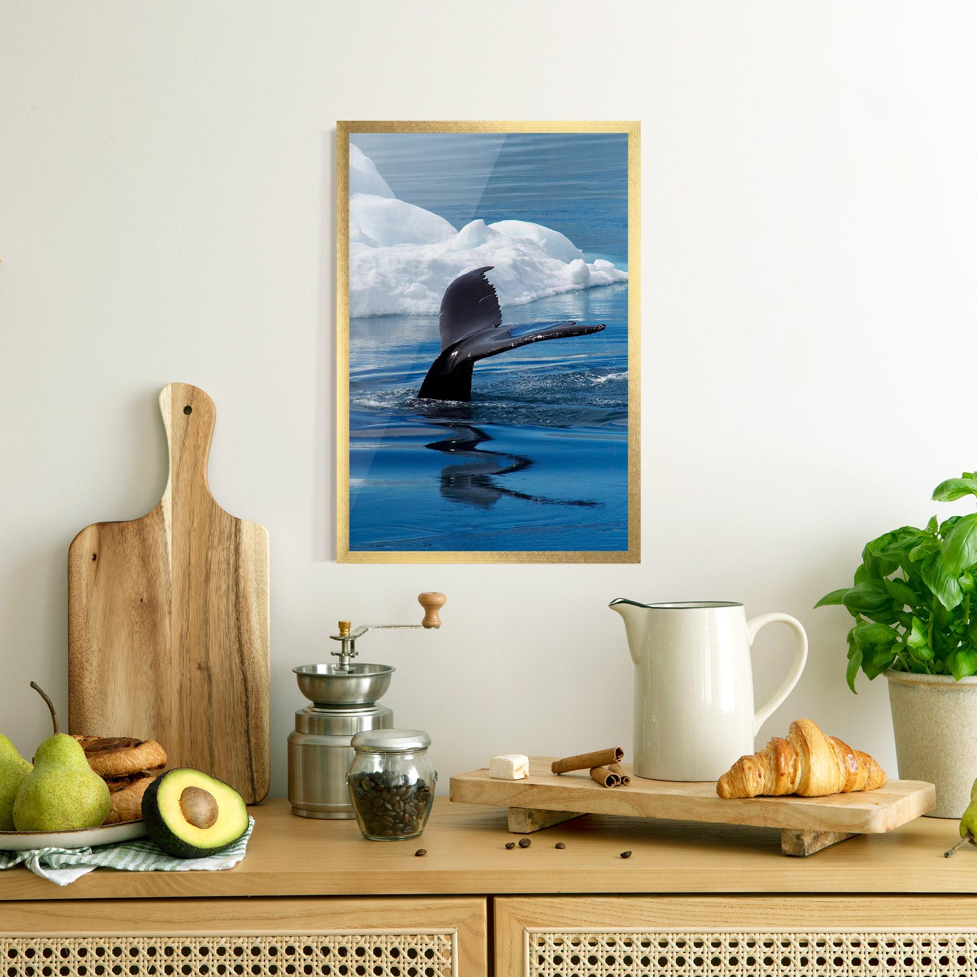 Gerahmte Poster Whale Tail mockup 8