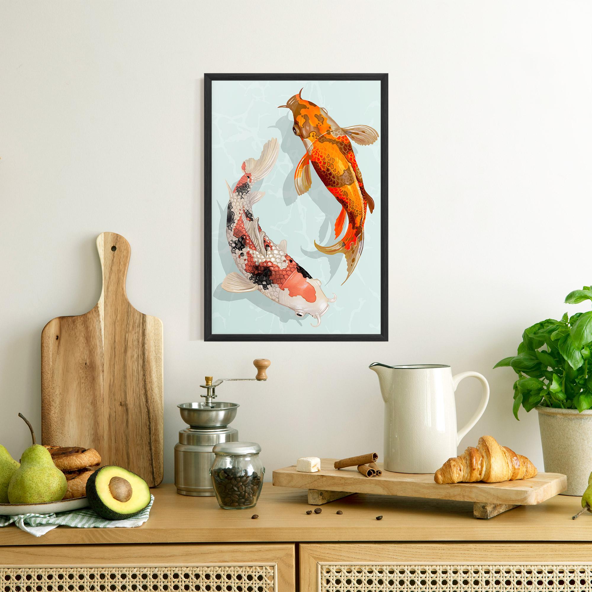 Gerahmte Poster Koi Fish mockup 8