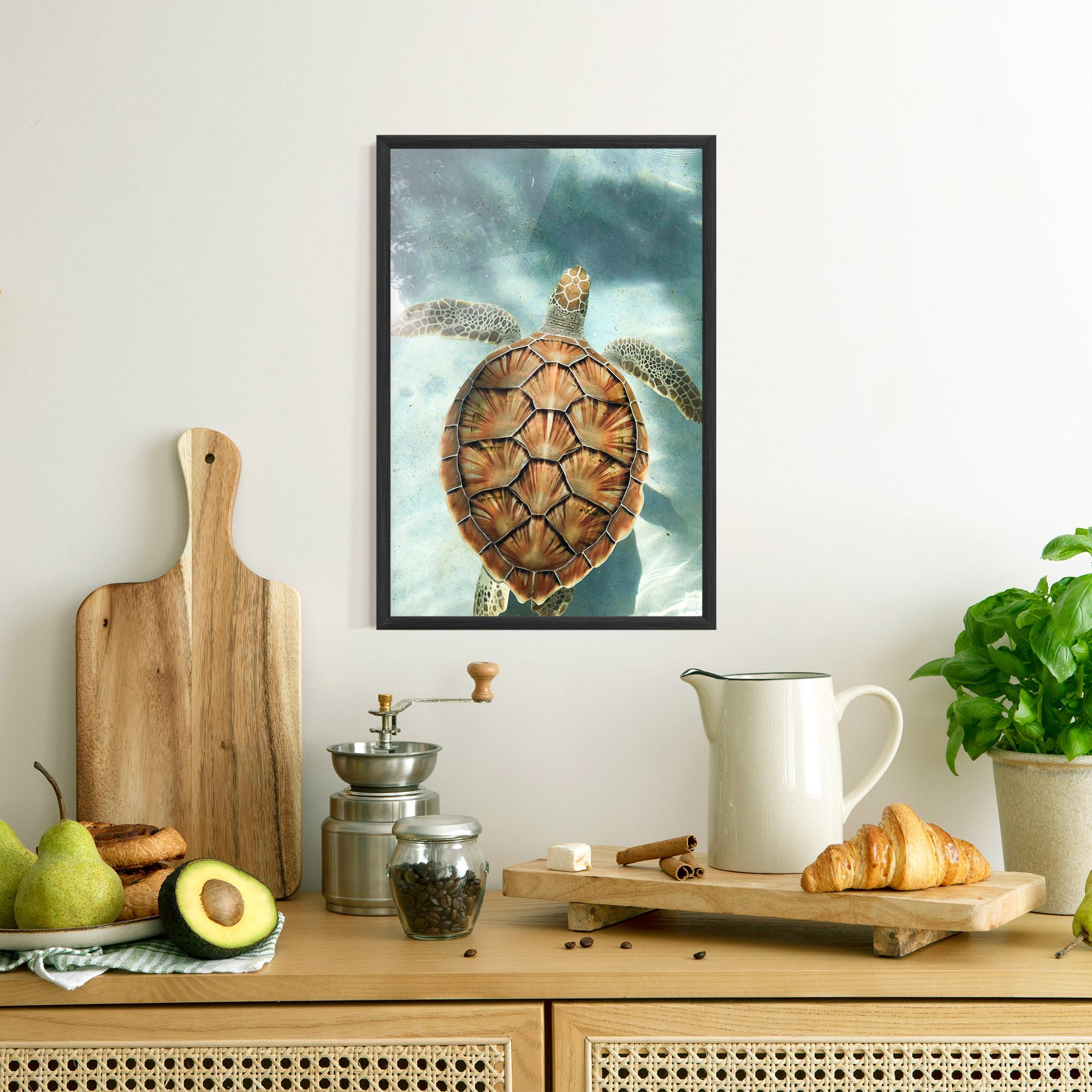 Gerahmte Poster Water Tortoise mockup 8