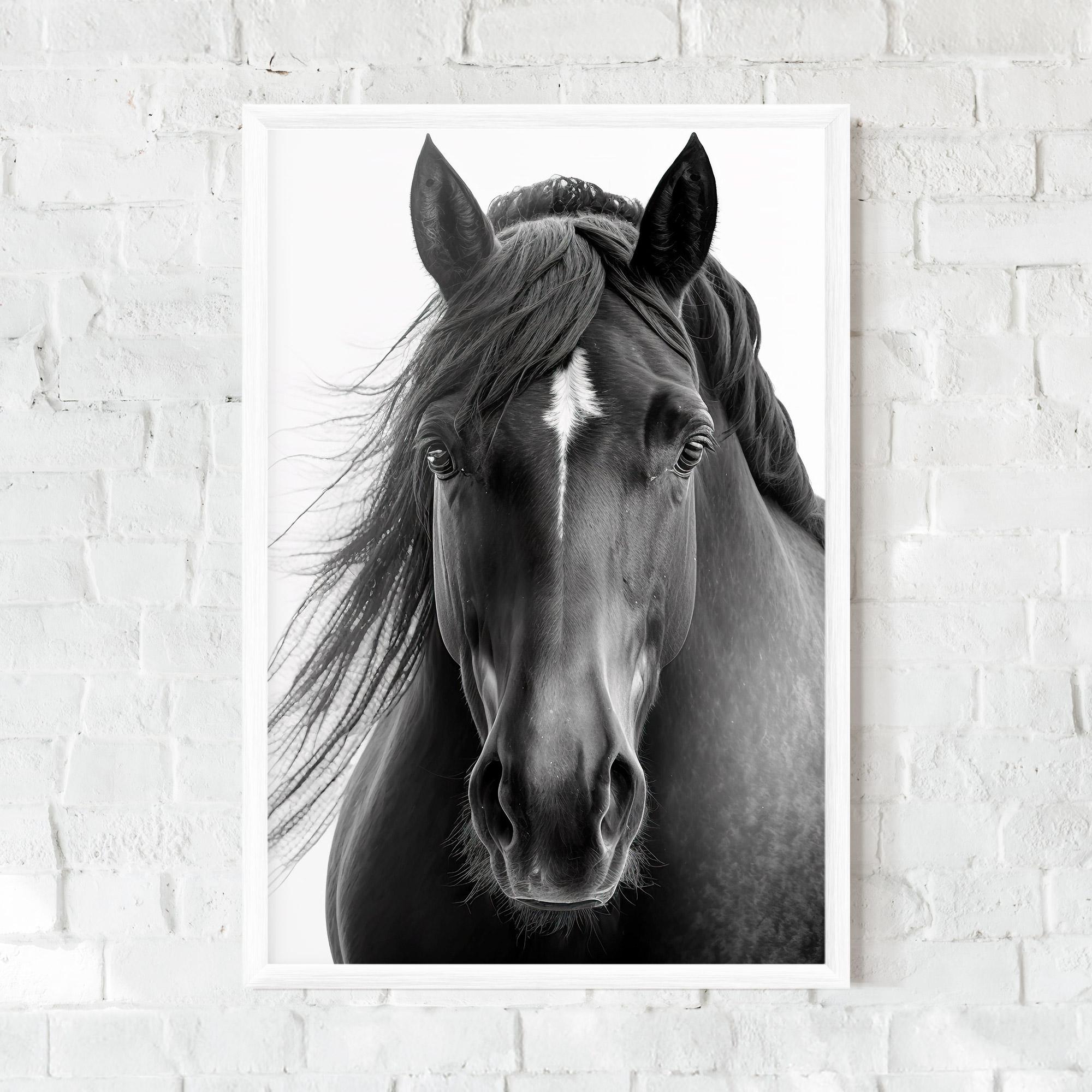 Gerahmte Poster Close Up Horse mockup 0