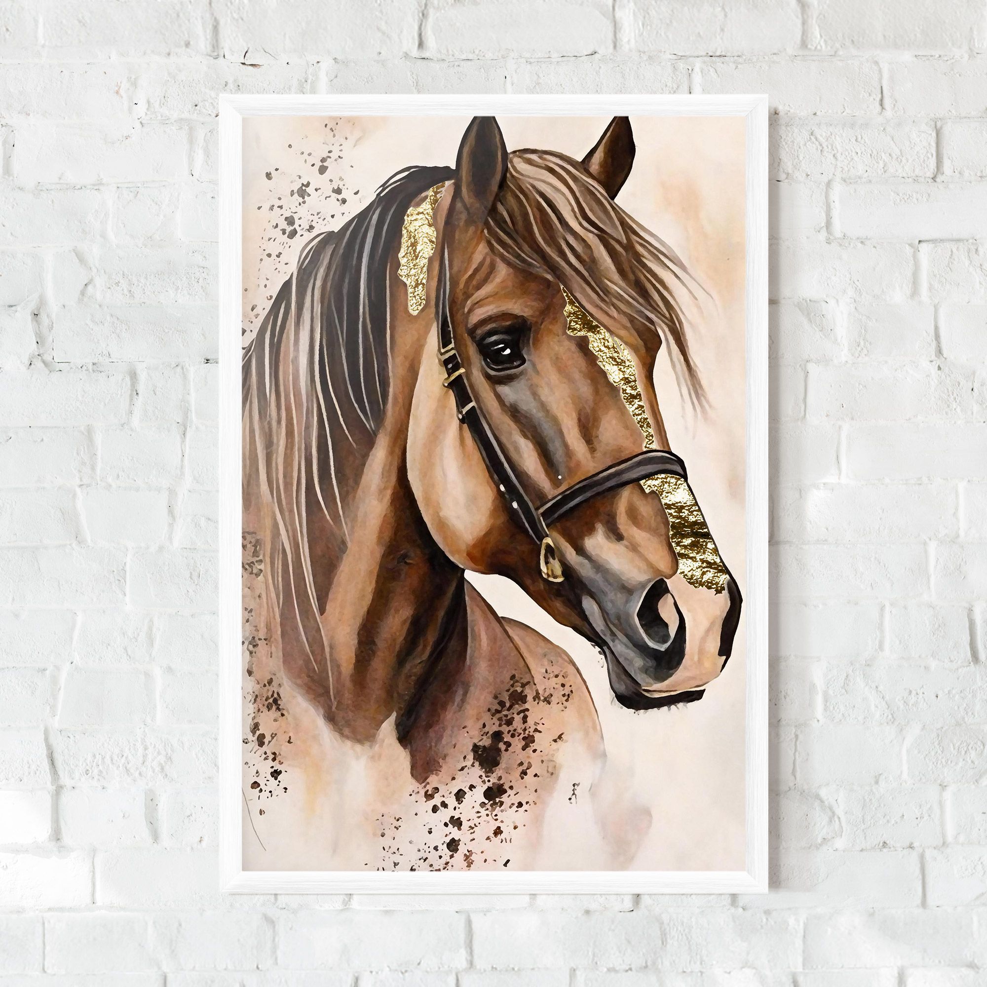 Gold Horse Painting mockup 0
