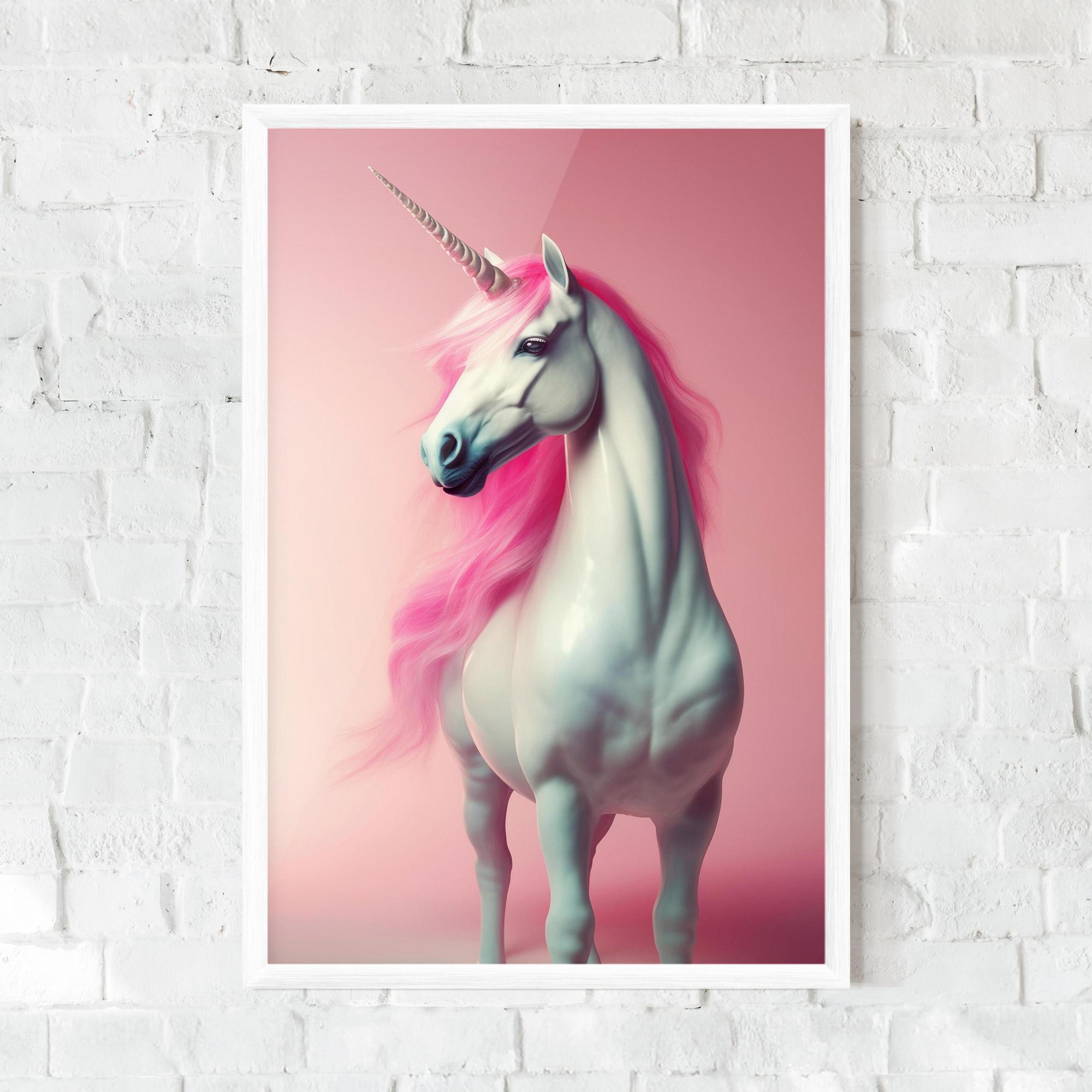 Gerahmte Poster Pink Unicorn mockup 0