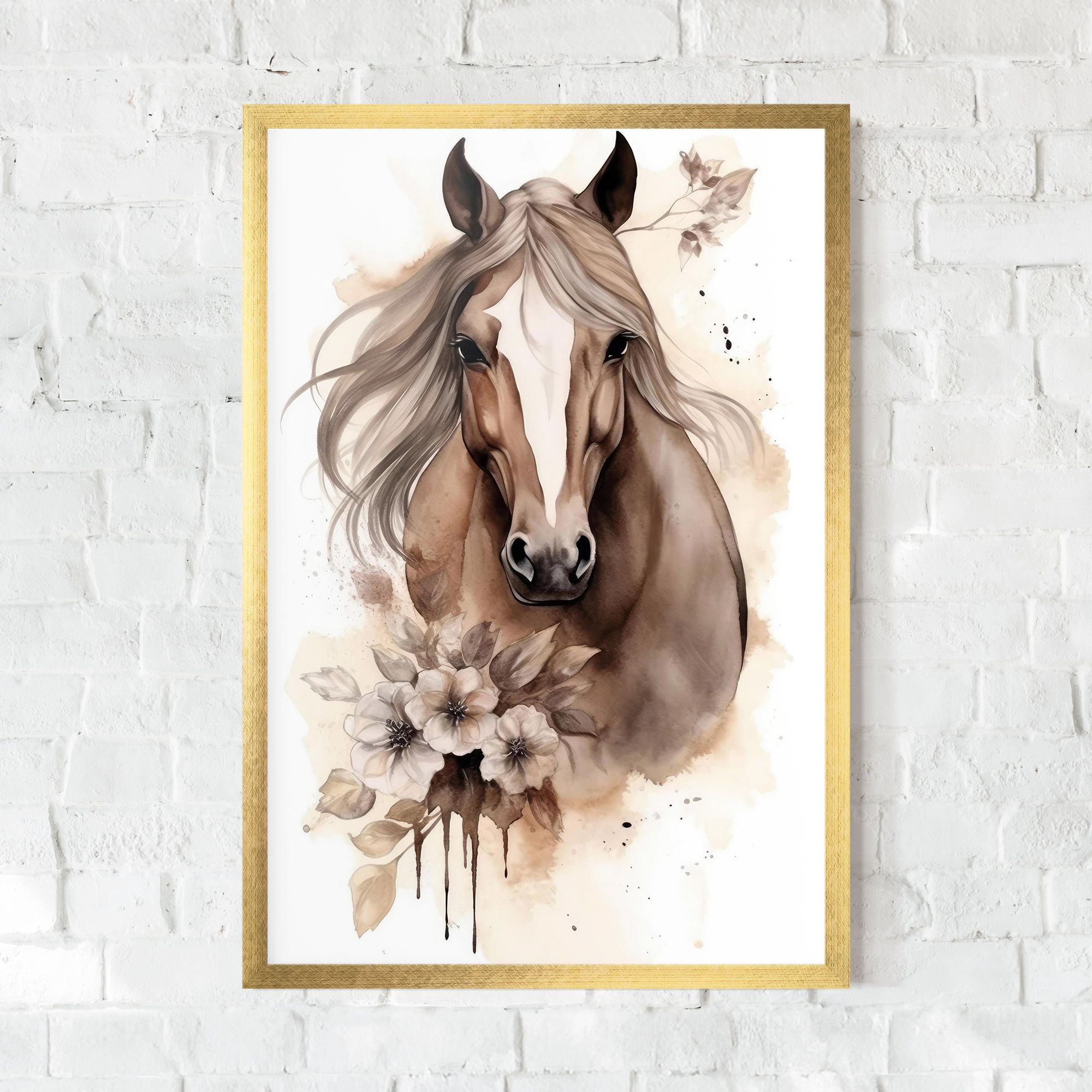 Flower Brown Horse mockup 0