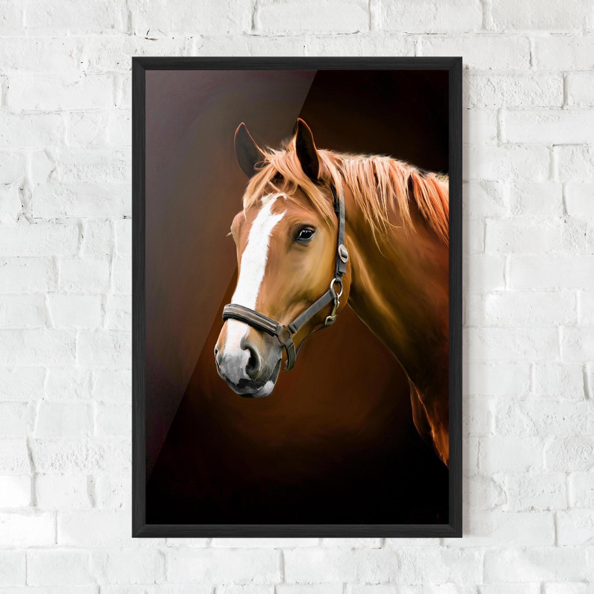 Gerahmte Poster Digital Painted Horse mockup 0