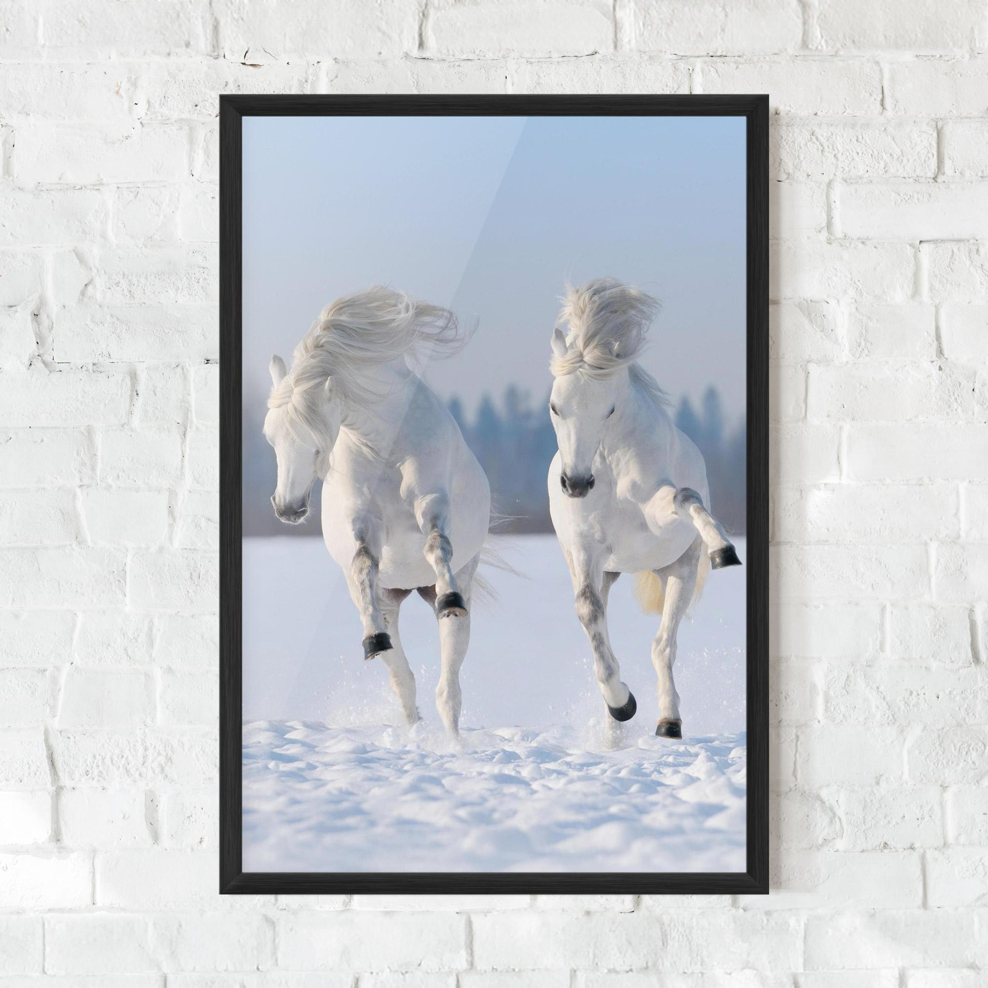 Gerahmte Poster Happy Horses Running mockup 0