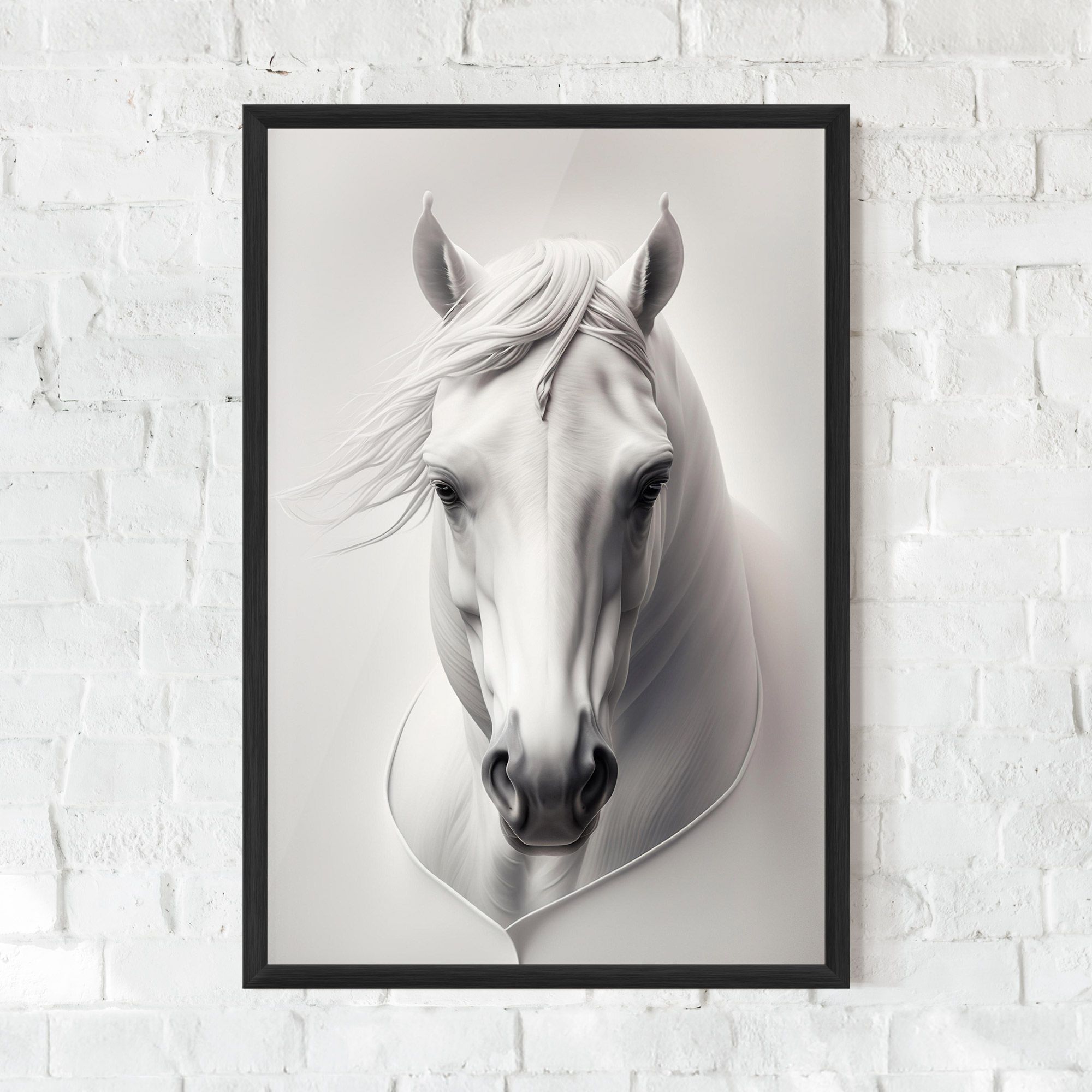 White Horse Portrait mockup 0