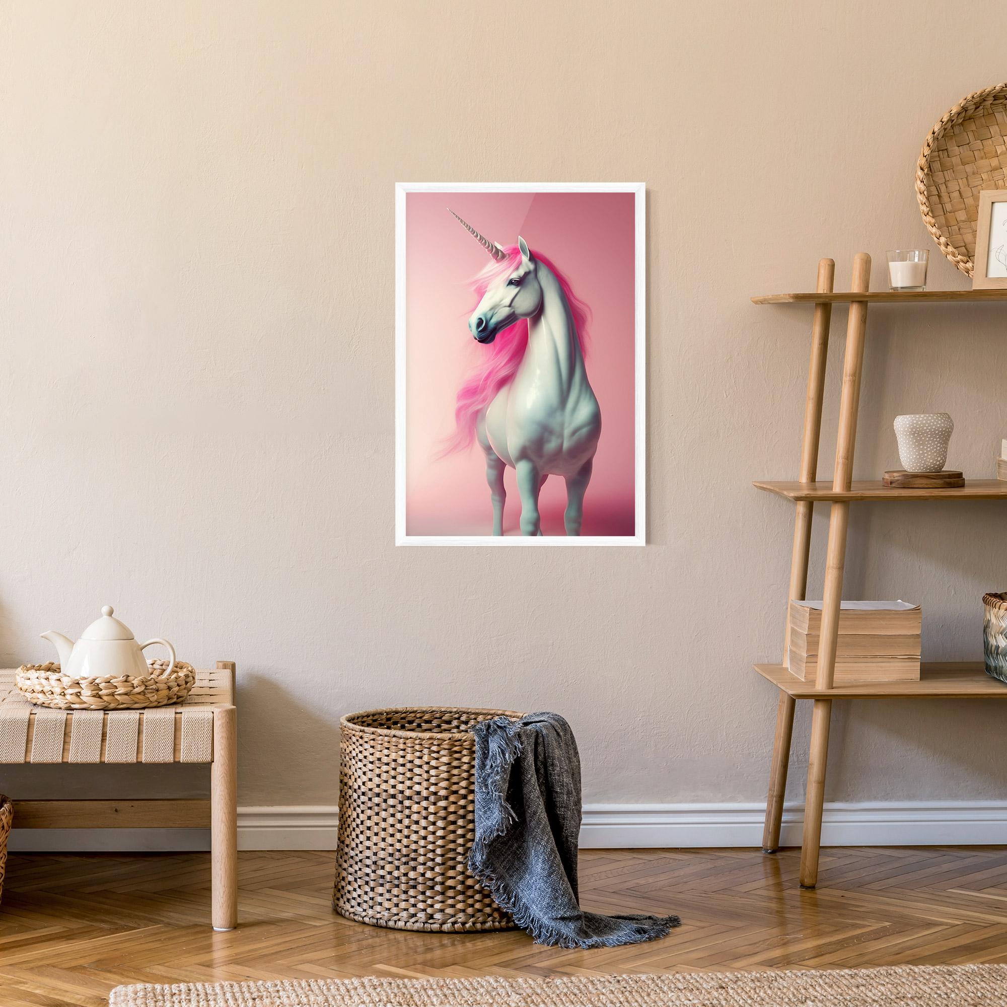 Gerahmte Poster Pink Unicorn mockup 9