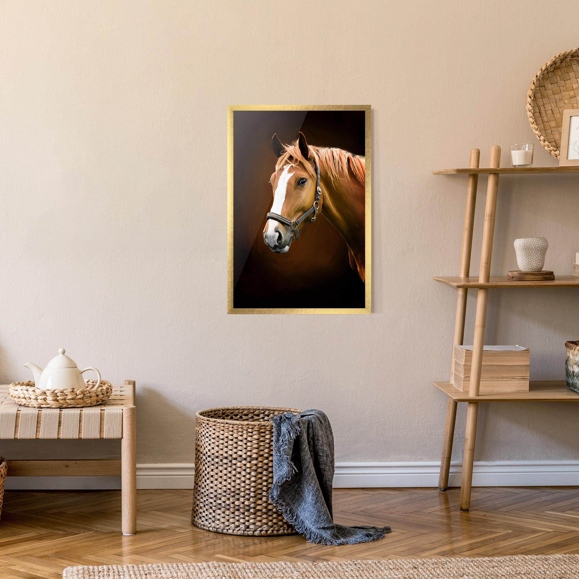 Gerahmte Poster Digital Painted Horse mockup 9