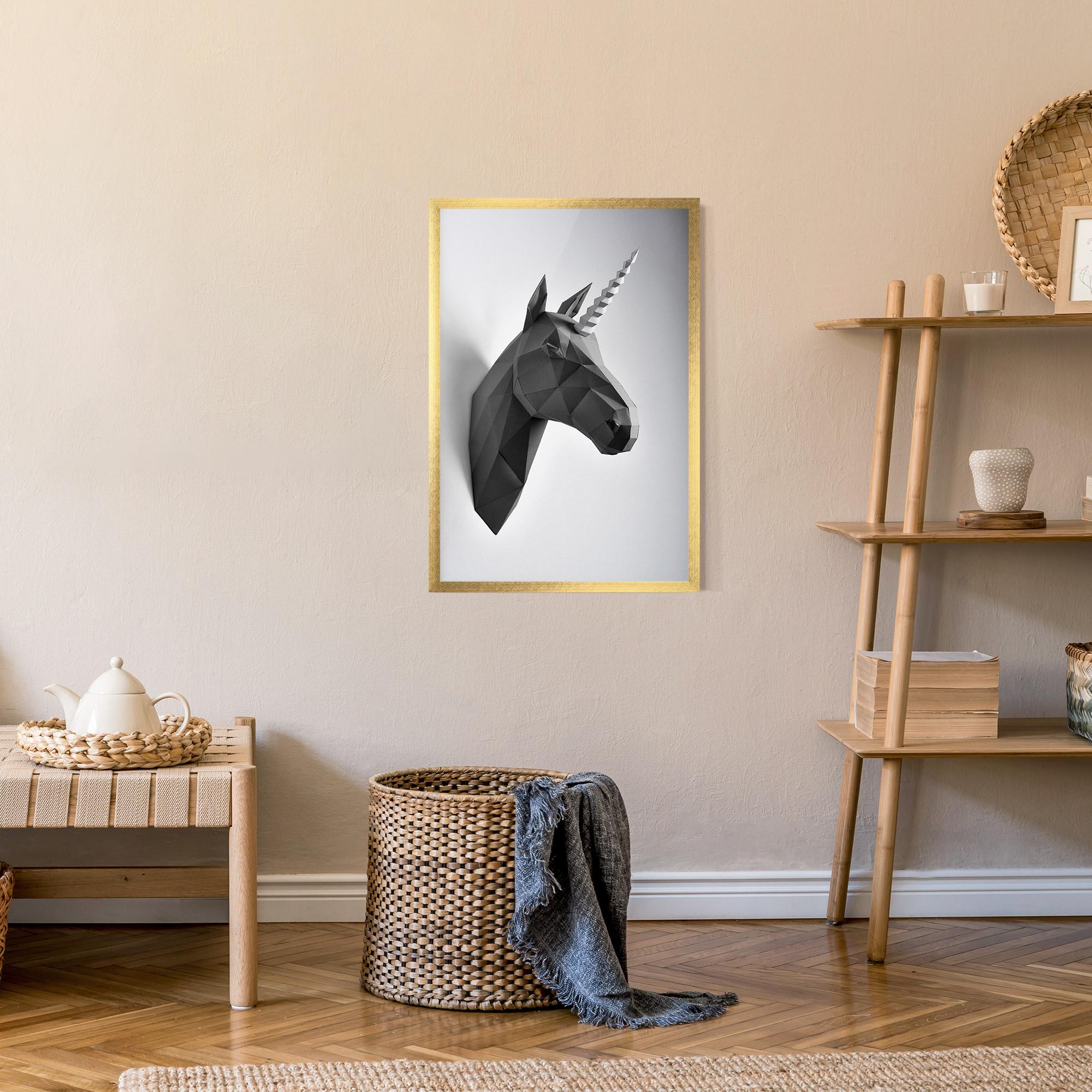 Gerahmte Poster Geometrical Unicorn mockup 9