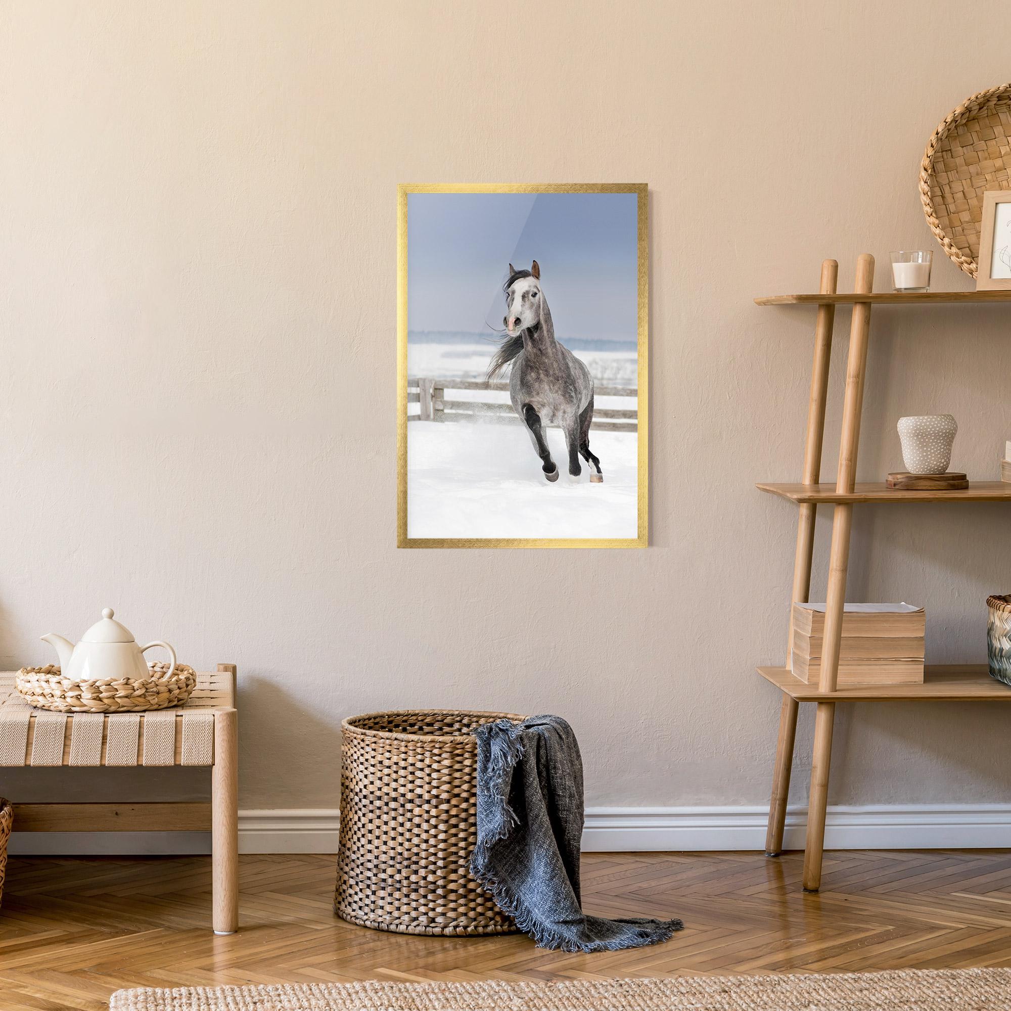 Gerahmte Poster Horse Running Free mockup 9