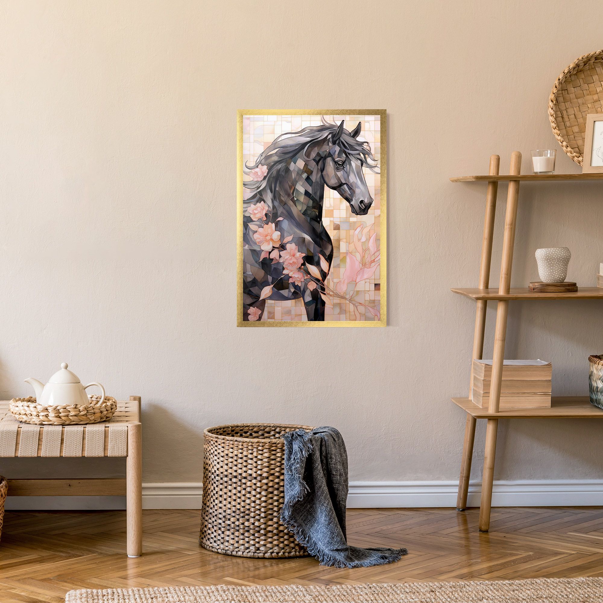 Mosaic Painting Horse mockup 9