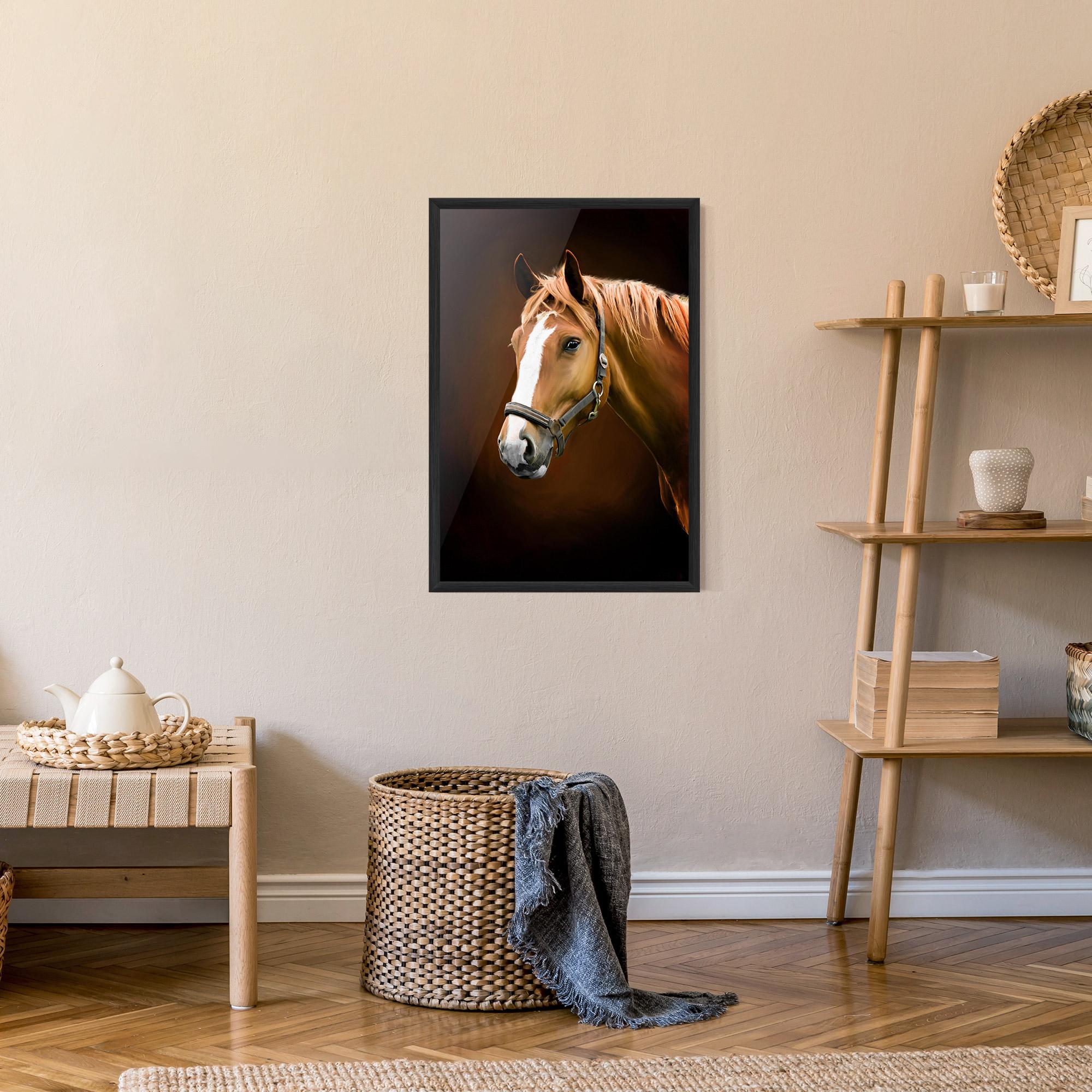 Gerahmte Poster Digital Painted Horse mockup 9