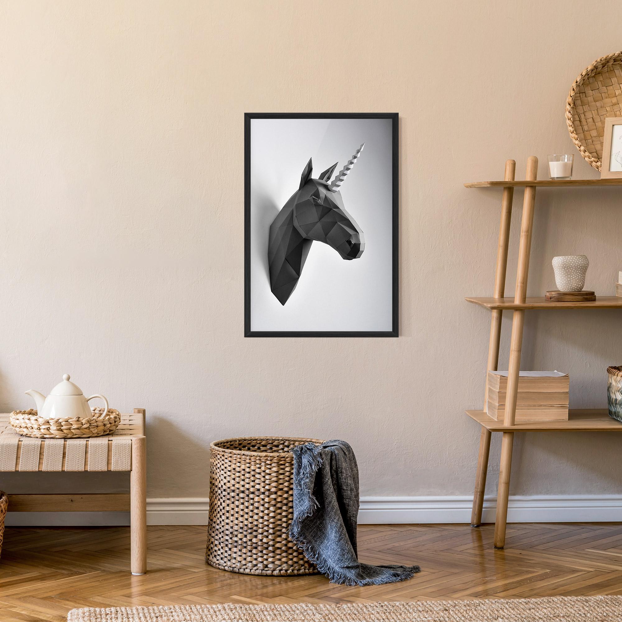 Gerahmte Poster Geometrical Unicorn mockup 9