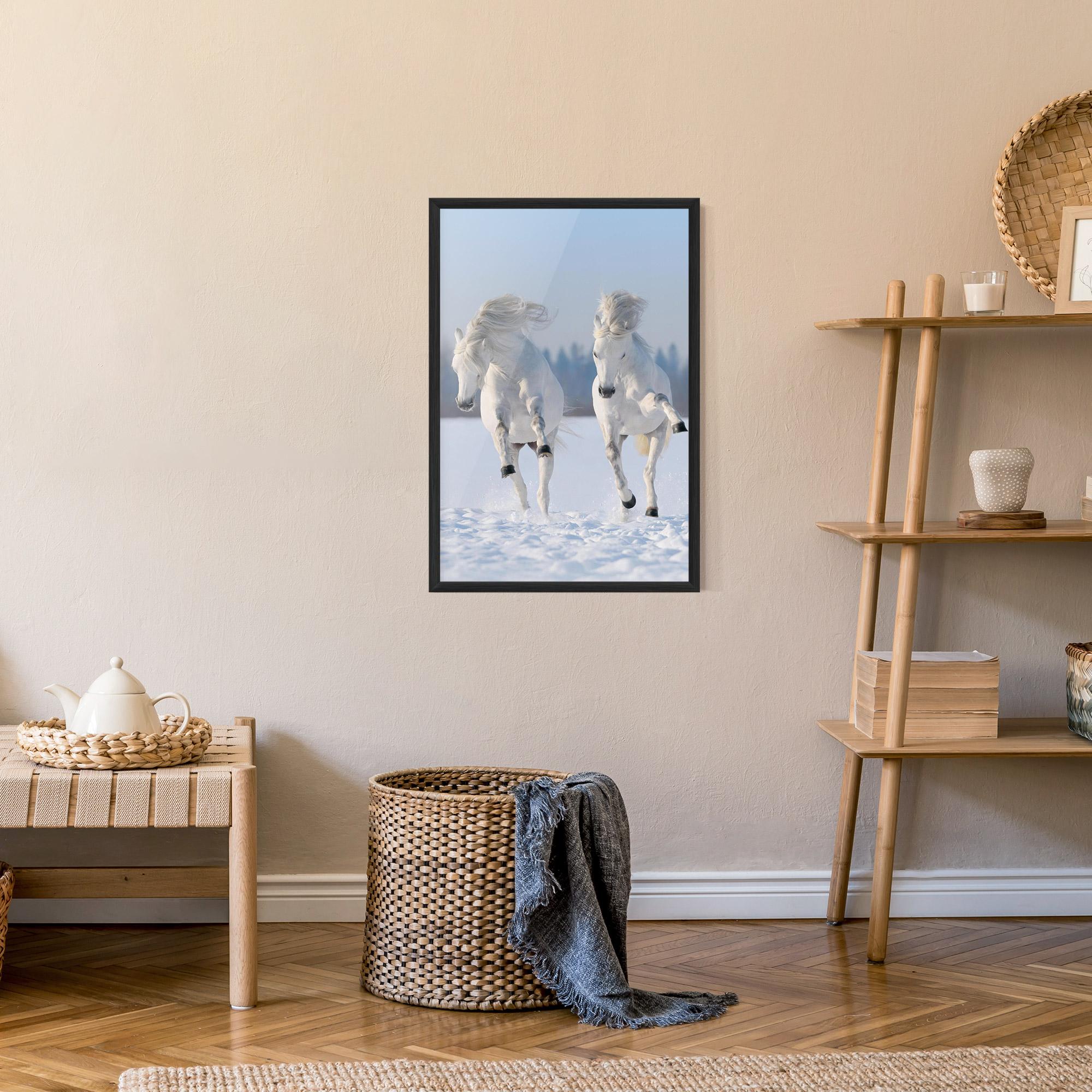 Gerahmte Poster Happy Horses Running mockup 9