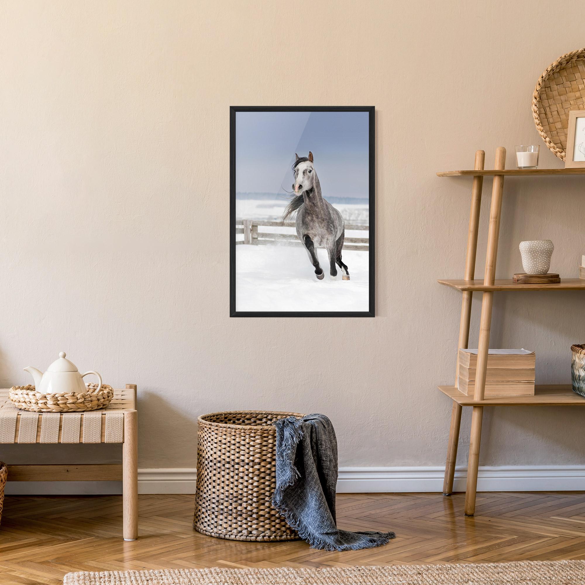 Gerahmte Poster Horse Running Free mockup 9