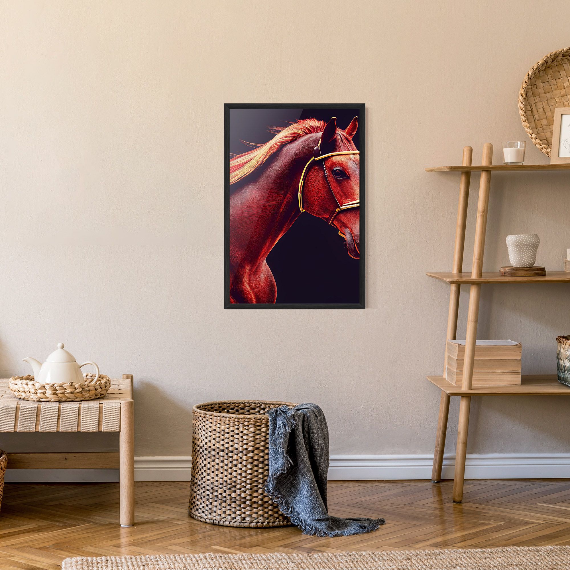 Red Horse Portrait mockup 9