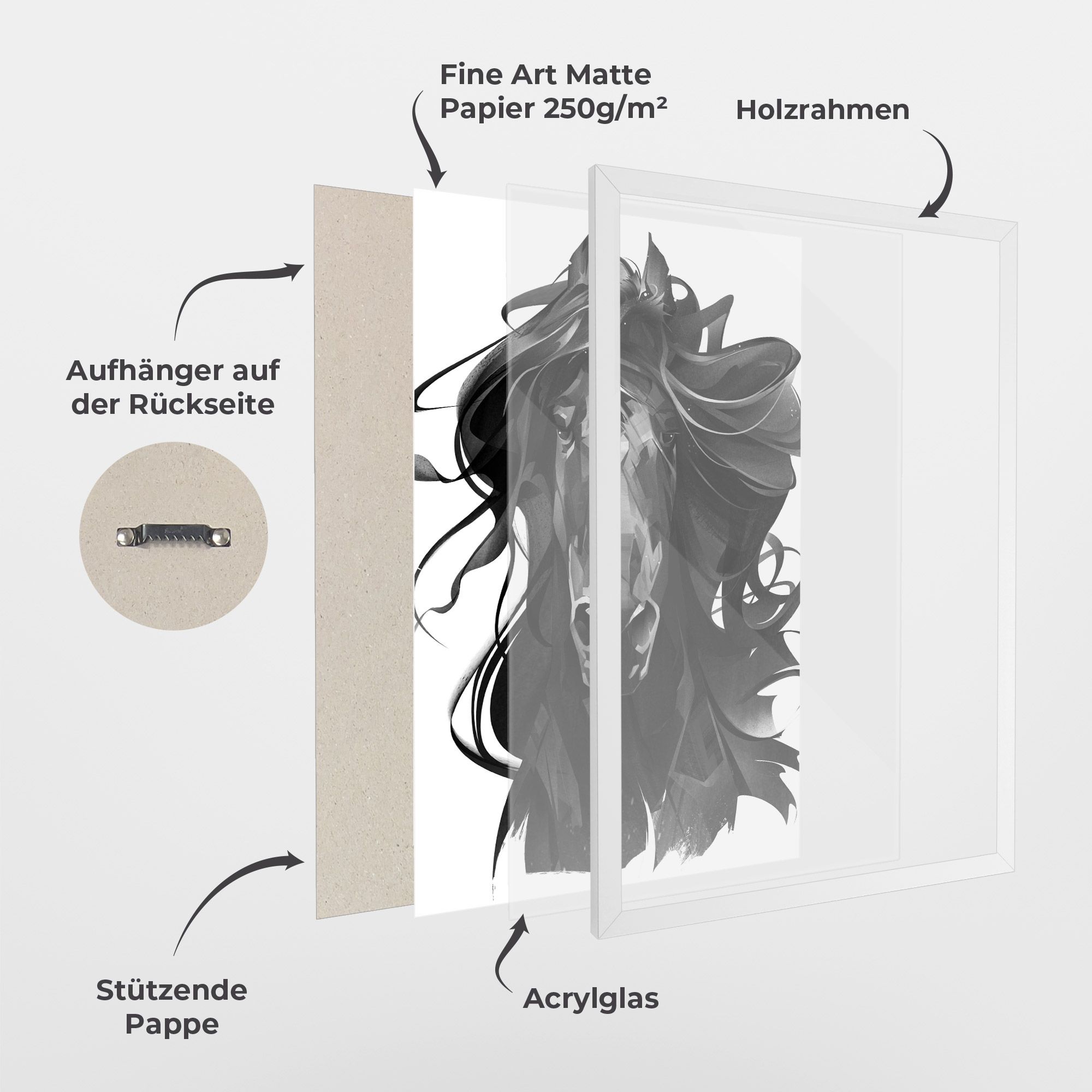 Black Horse Portrait mockup 1