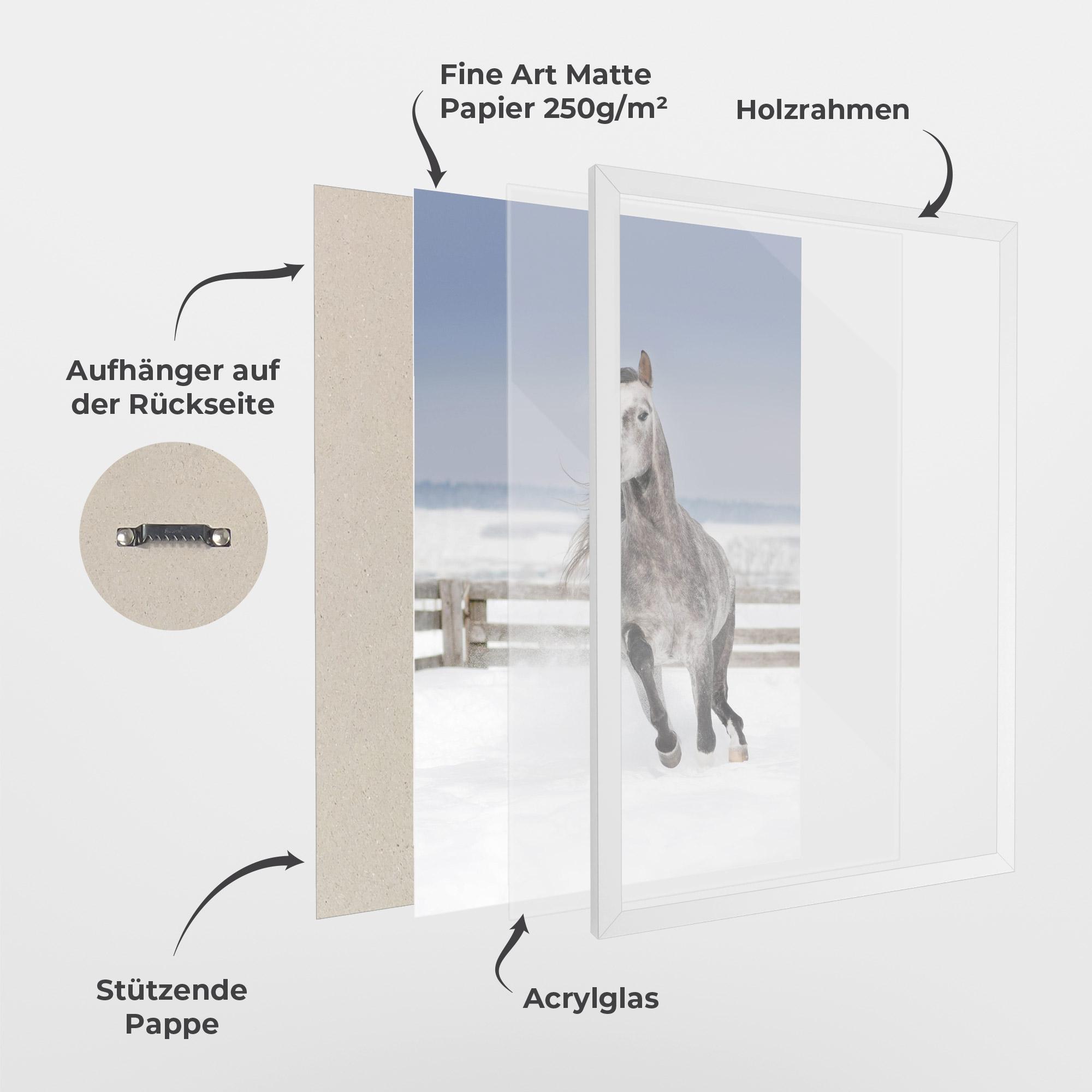 Gerahmte Poster Horse Running Free mockup 1