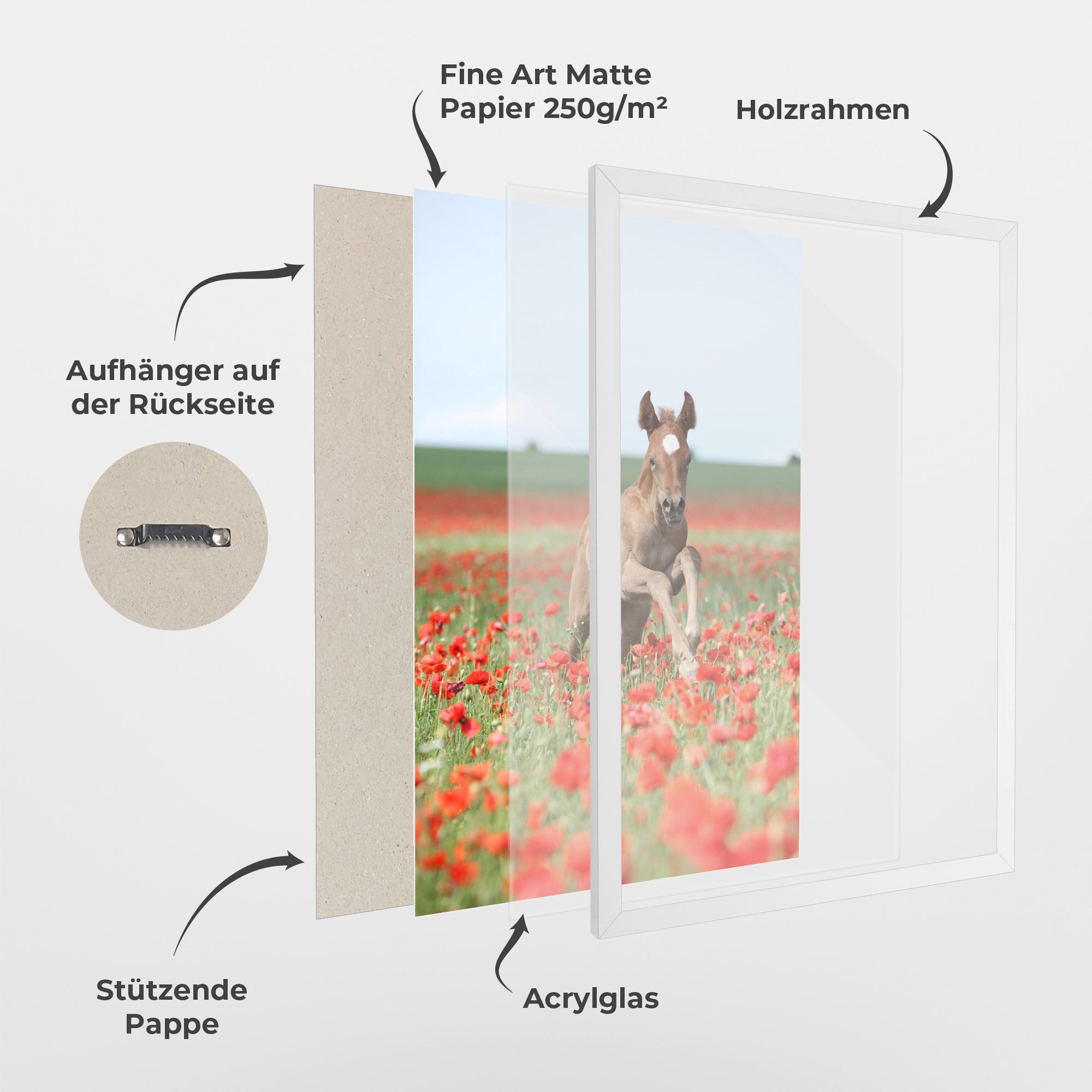 Red Flowers Horse mockup 1