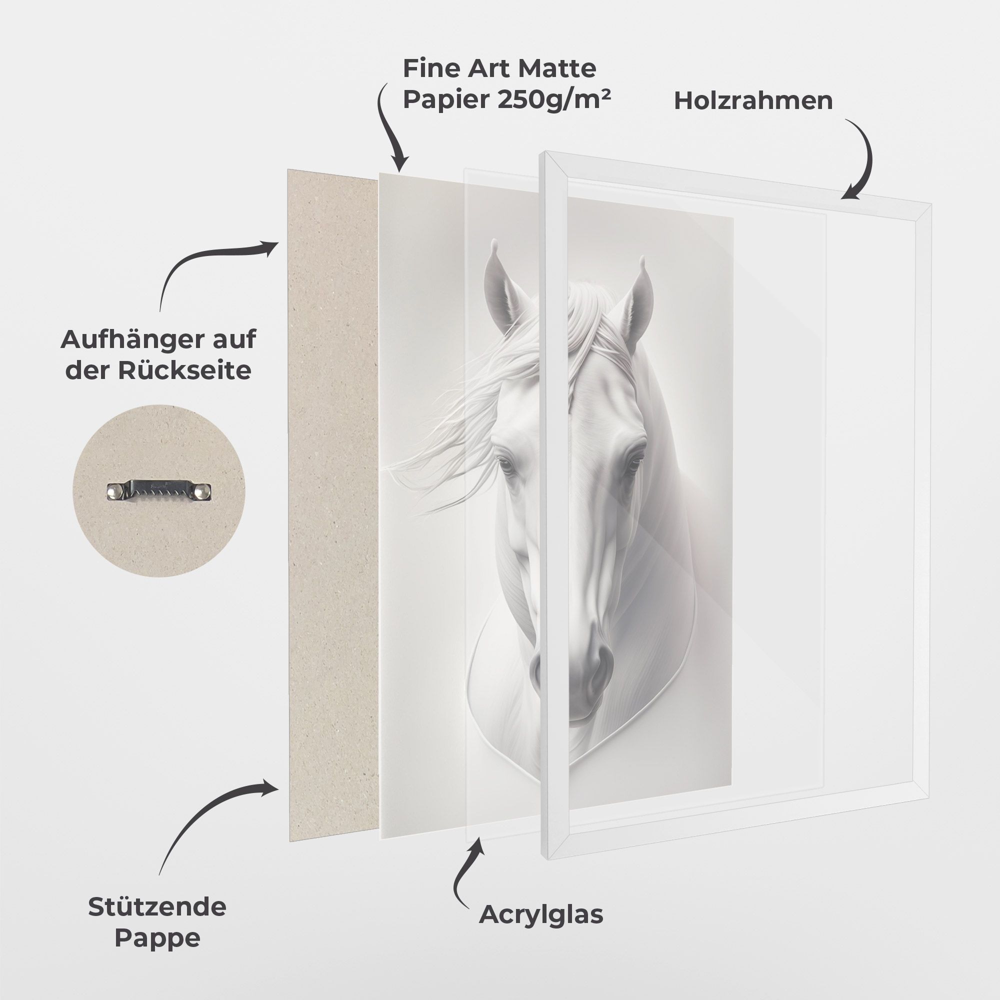 White Horse Portrait mockup 1