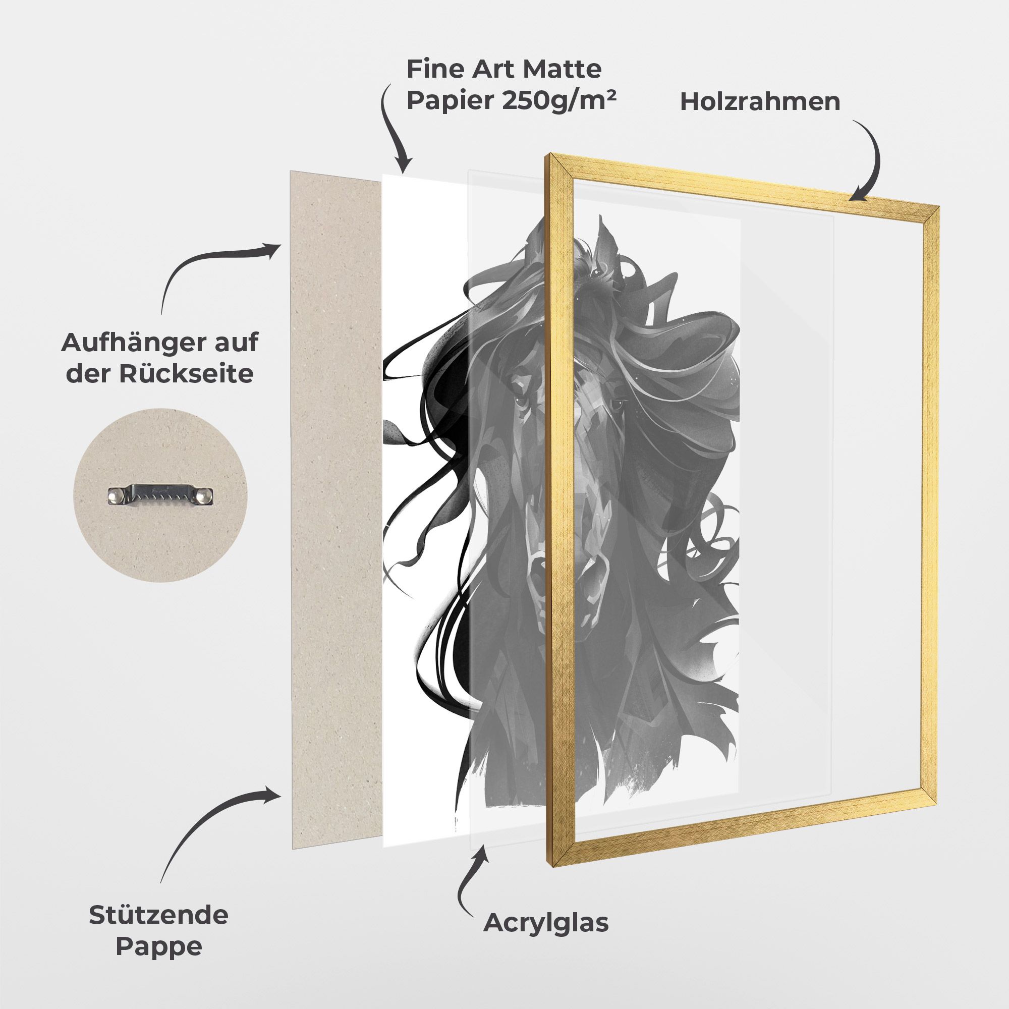 Black Horse Portrait mockup 1