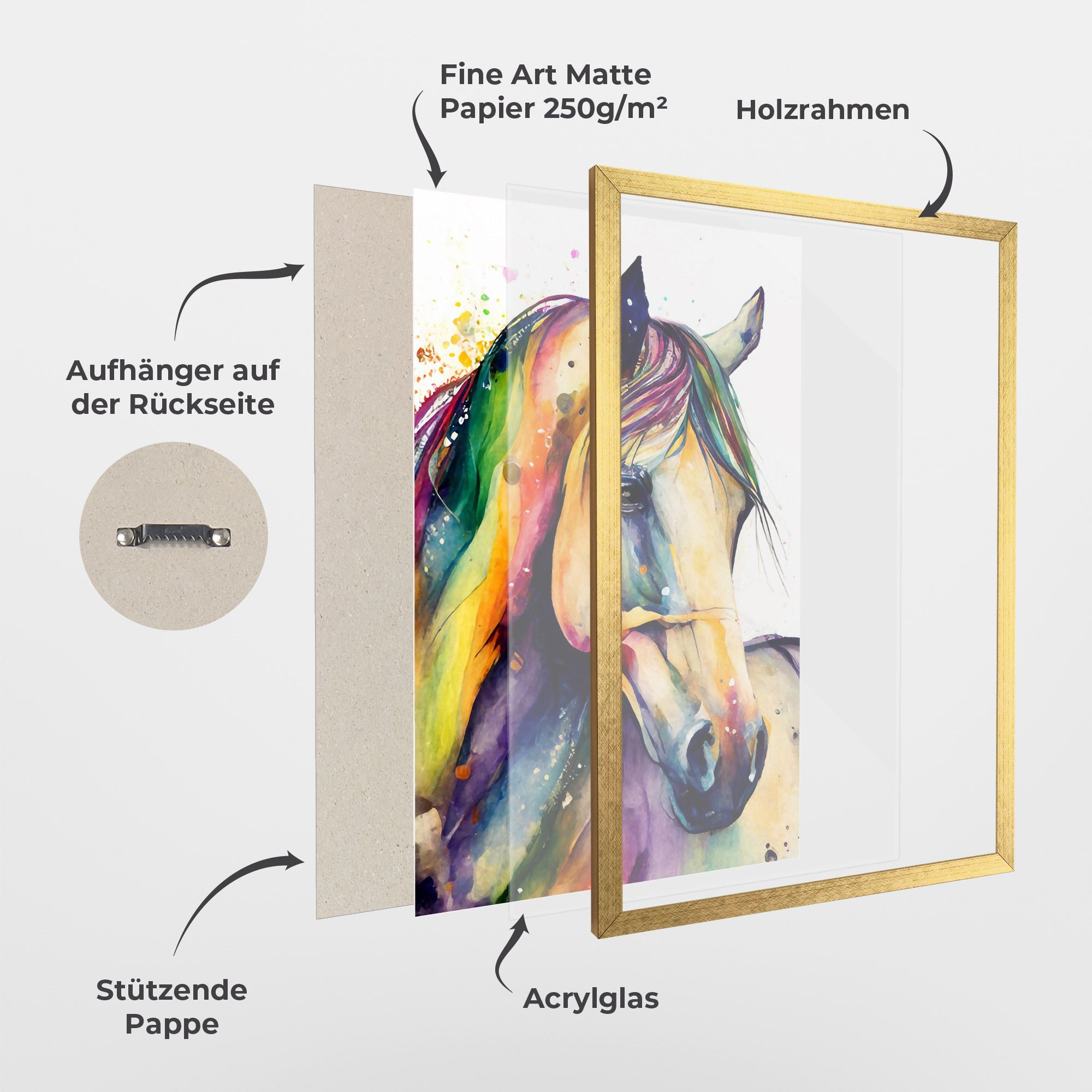 Colorful Horse mockup 1