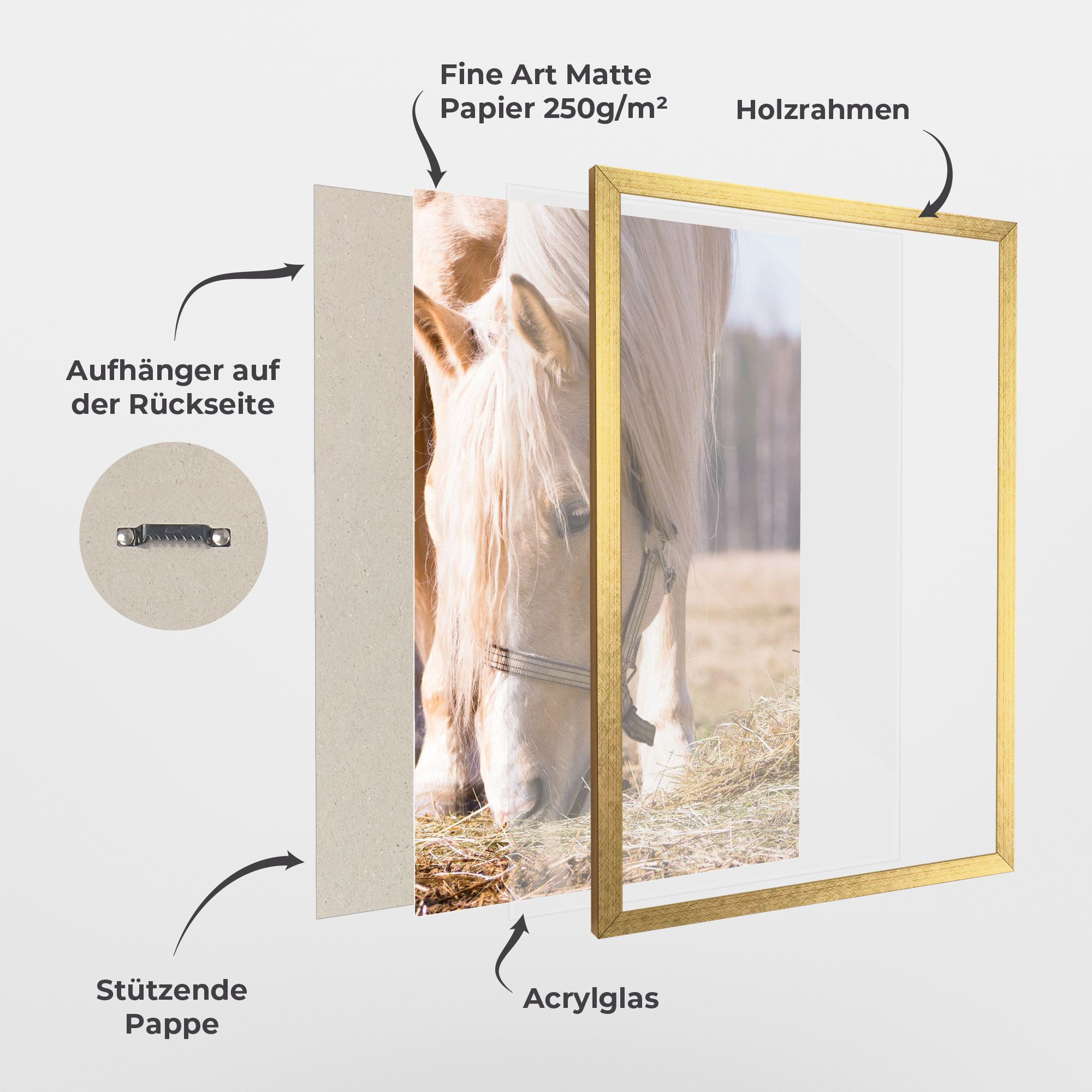 Cream Horse Eating mockup 1