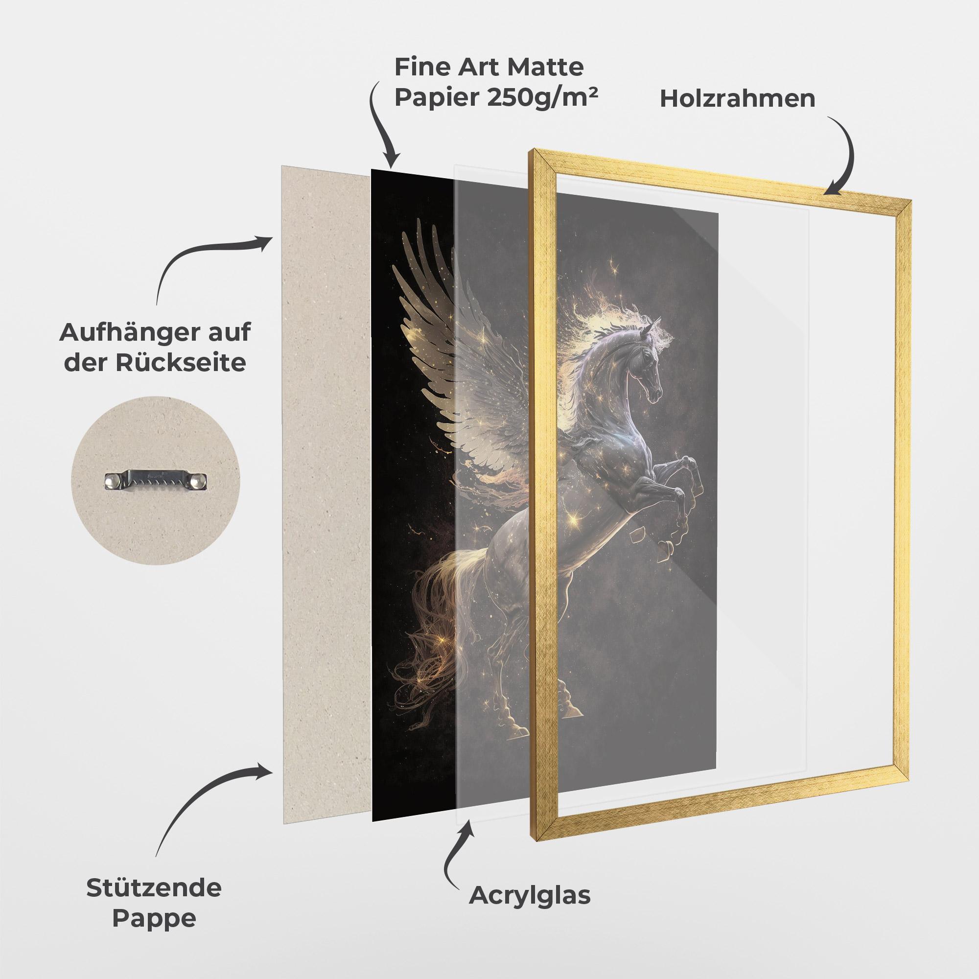 Gerahmte Poster Galaxy Pegasus mockup 1