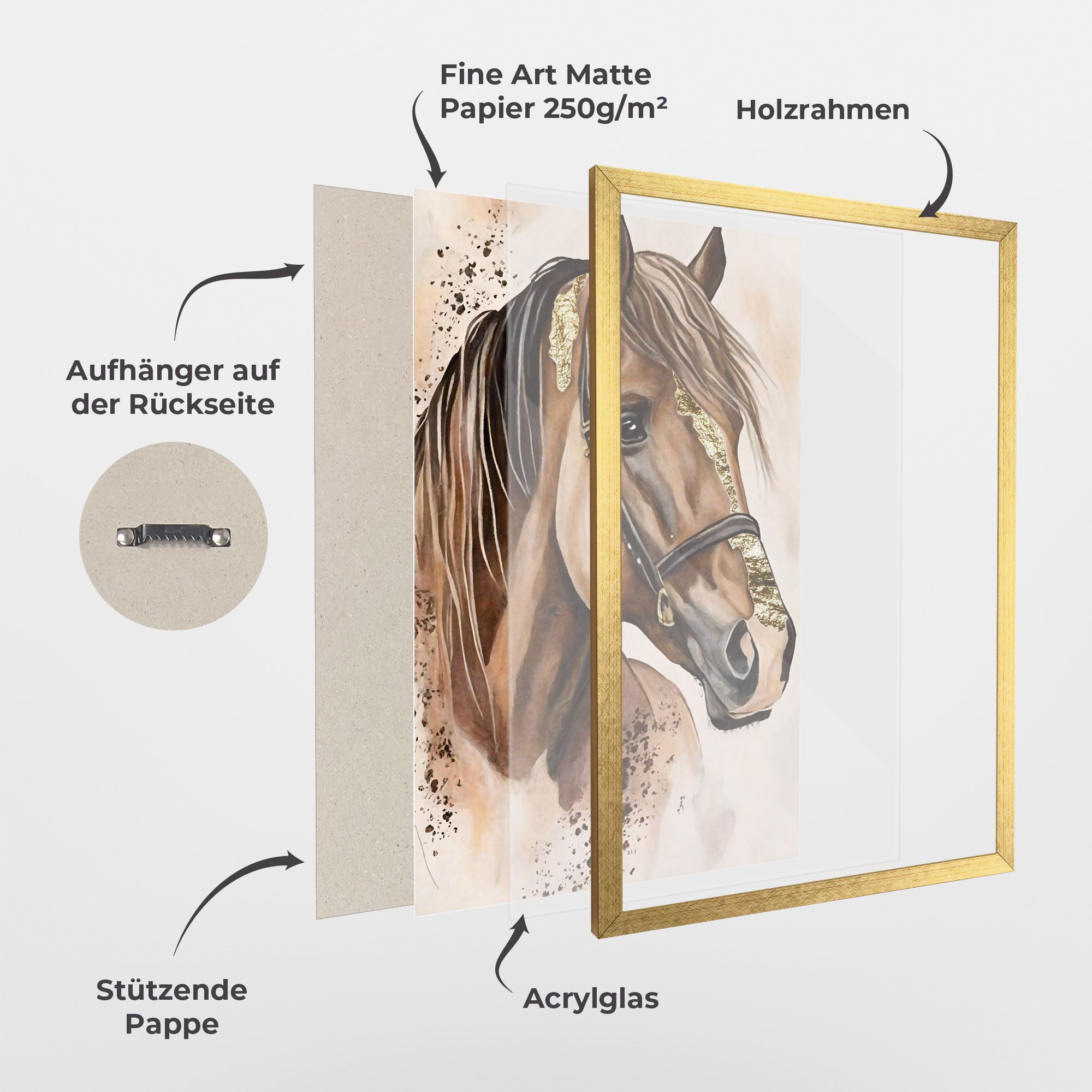 Gold Horse Painting mockup 1