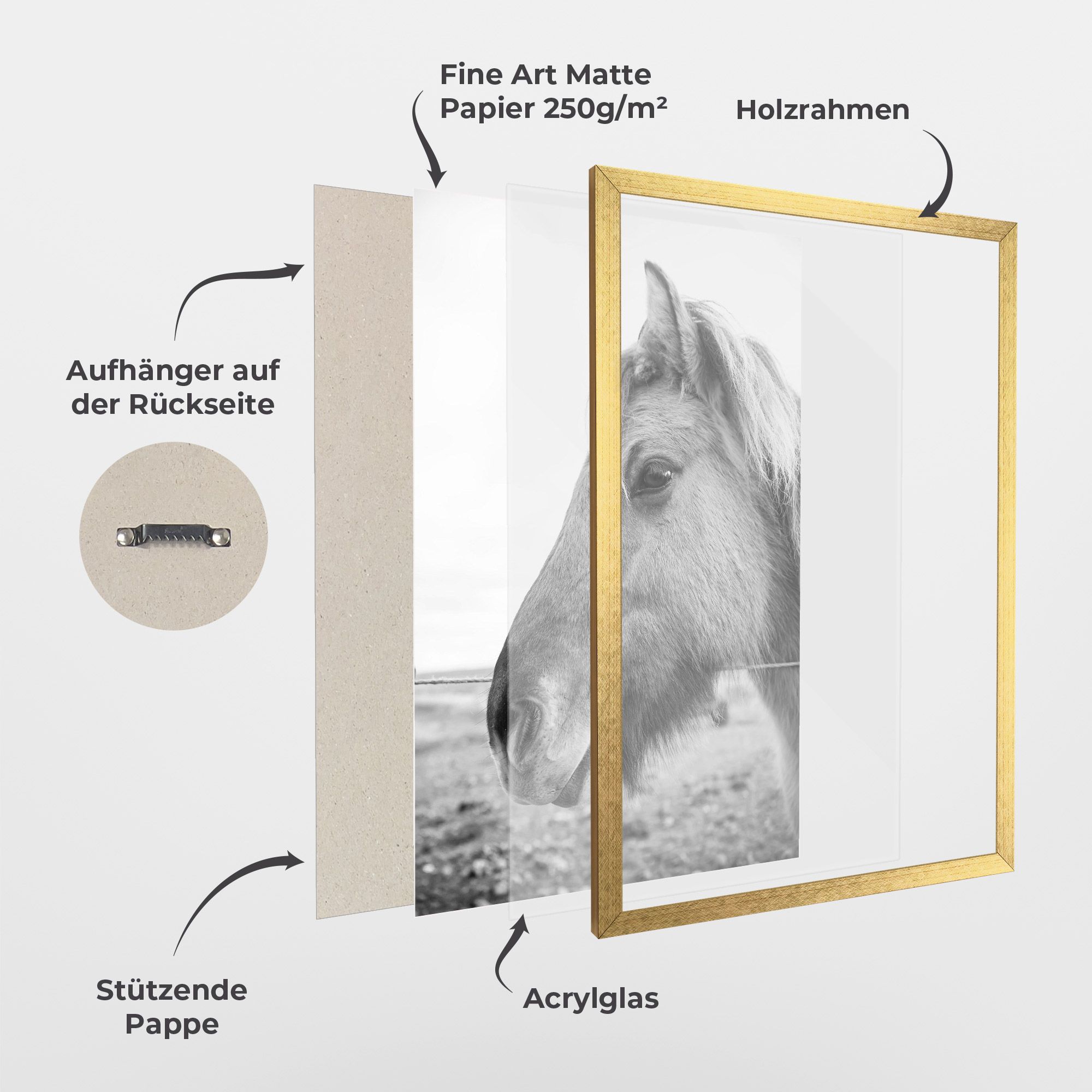 Gray Horse Head mockup 1