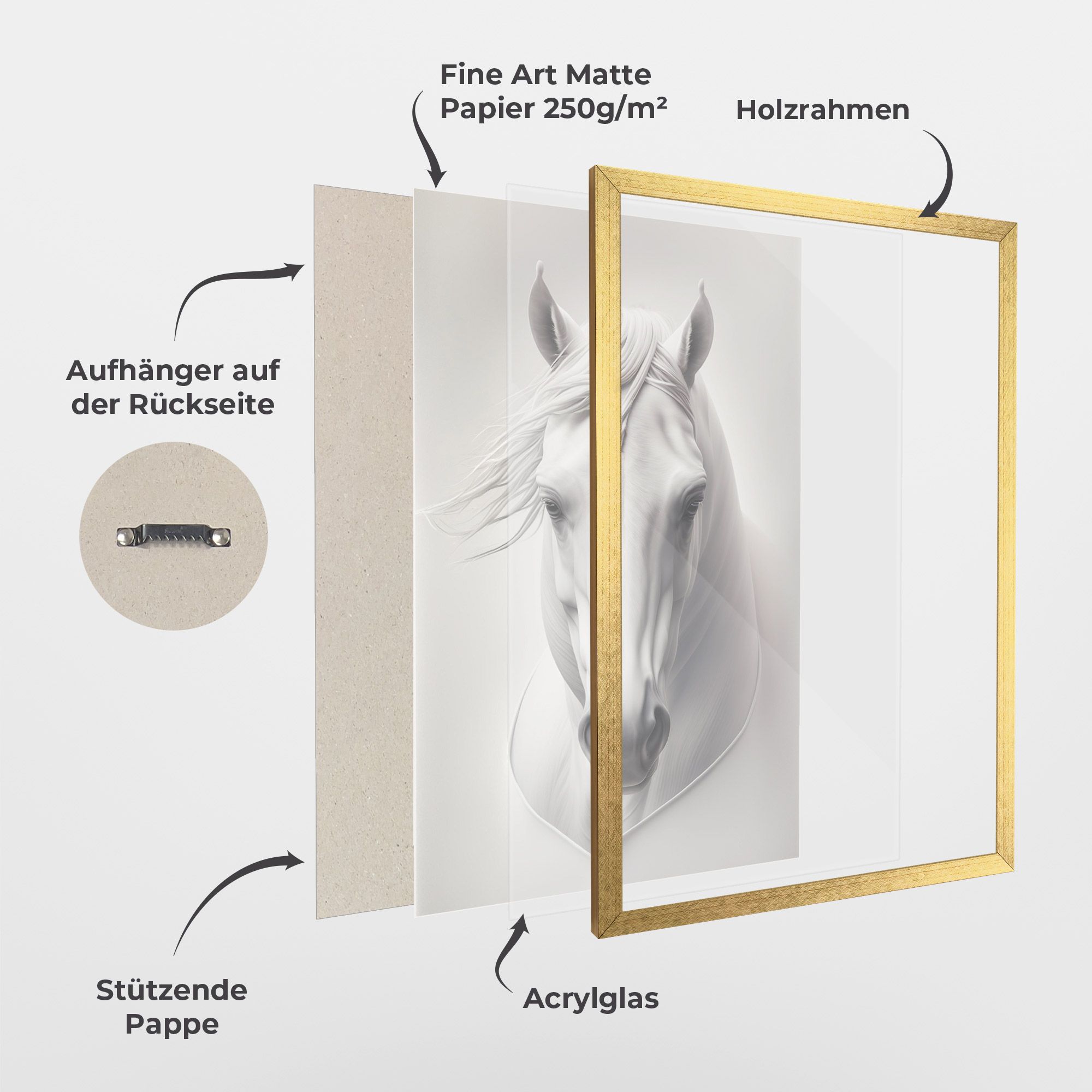 White Horse Portrait mockup 1