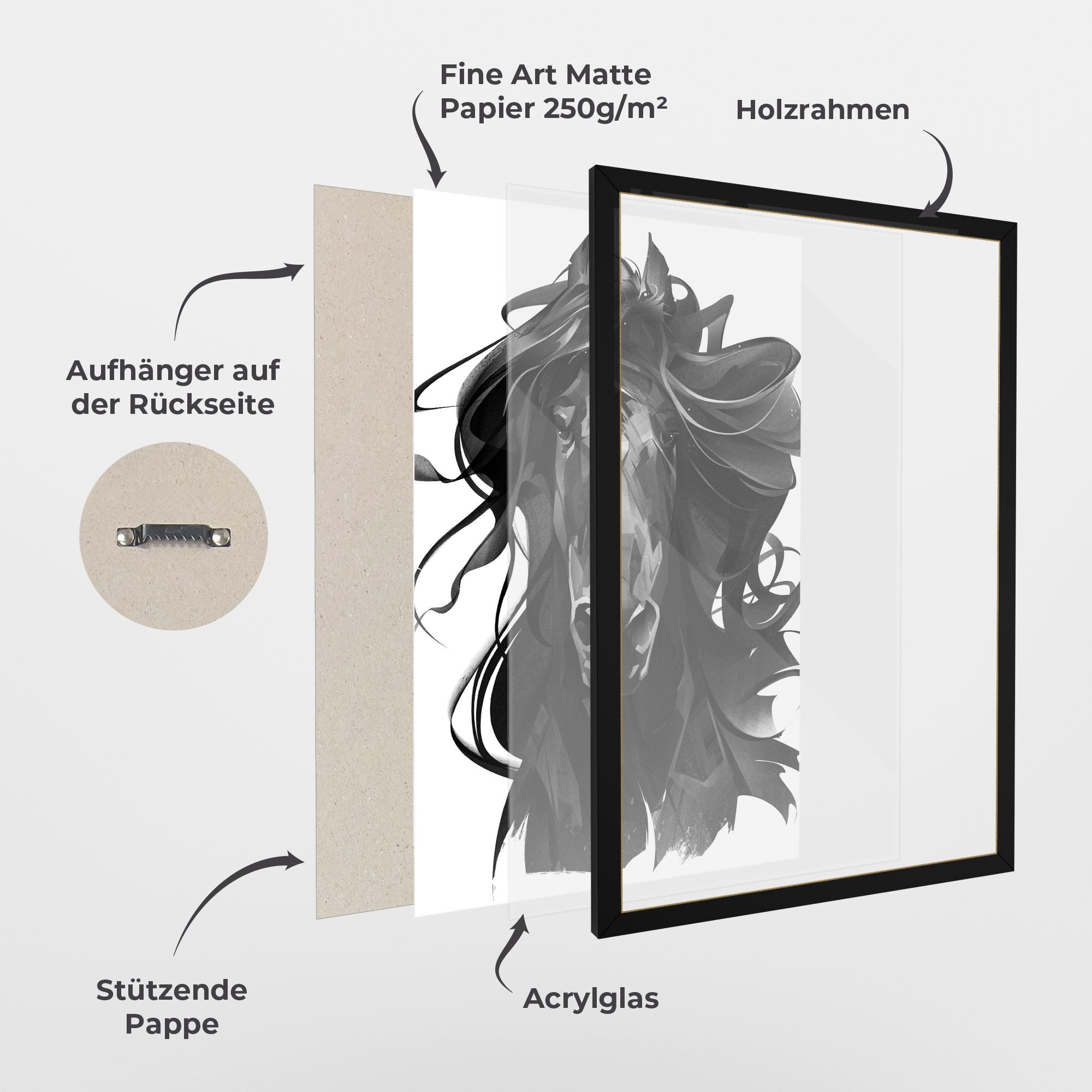 Black Horse Portrait mockup 1