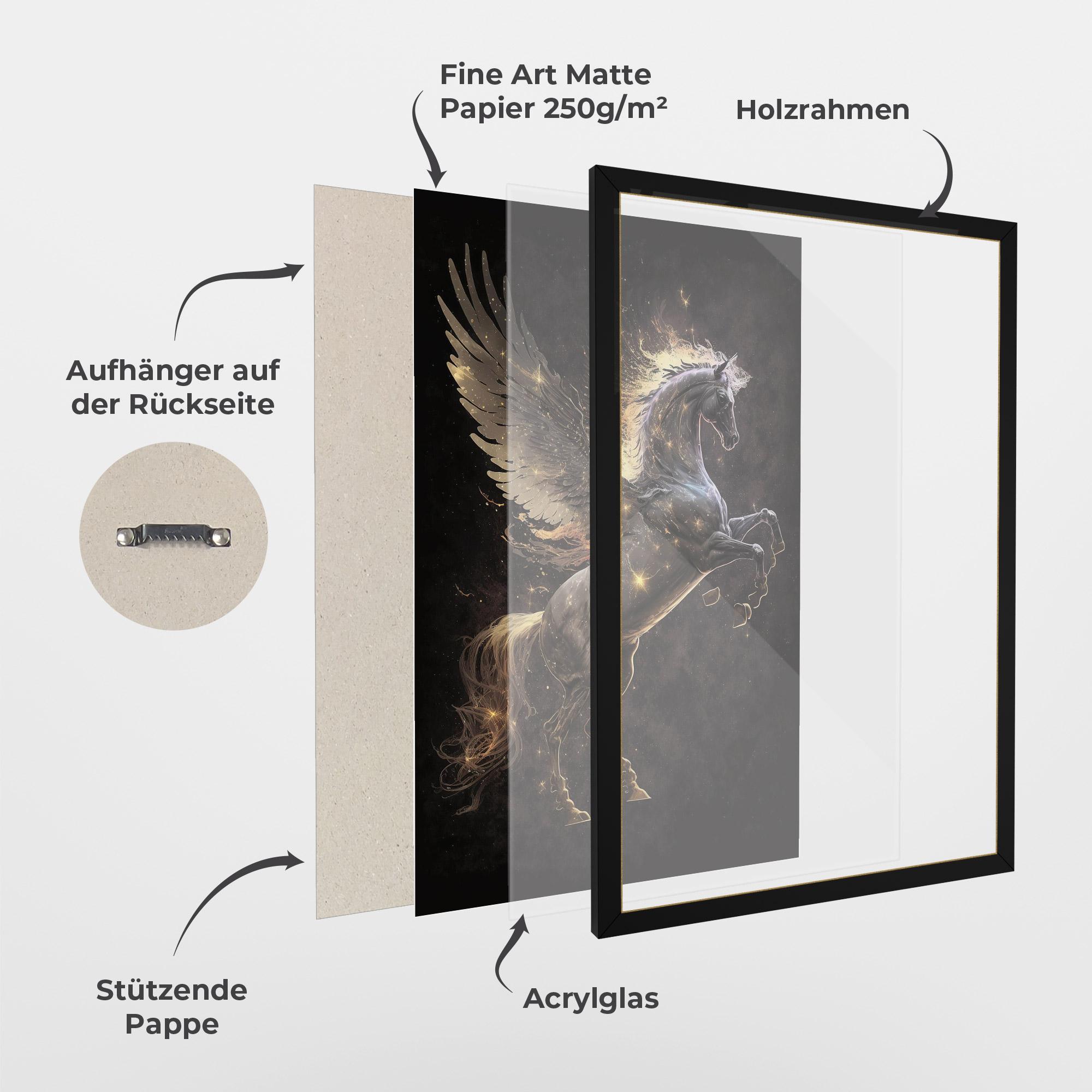 Gerahmte Poster Galaxy Pegasus mockup 1