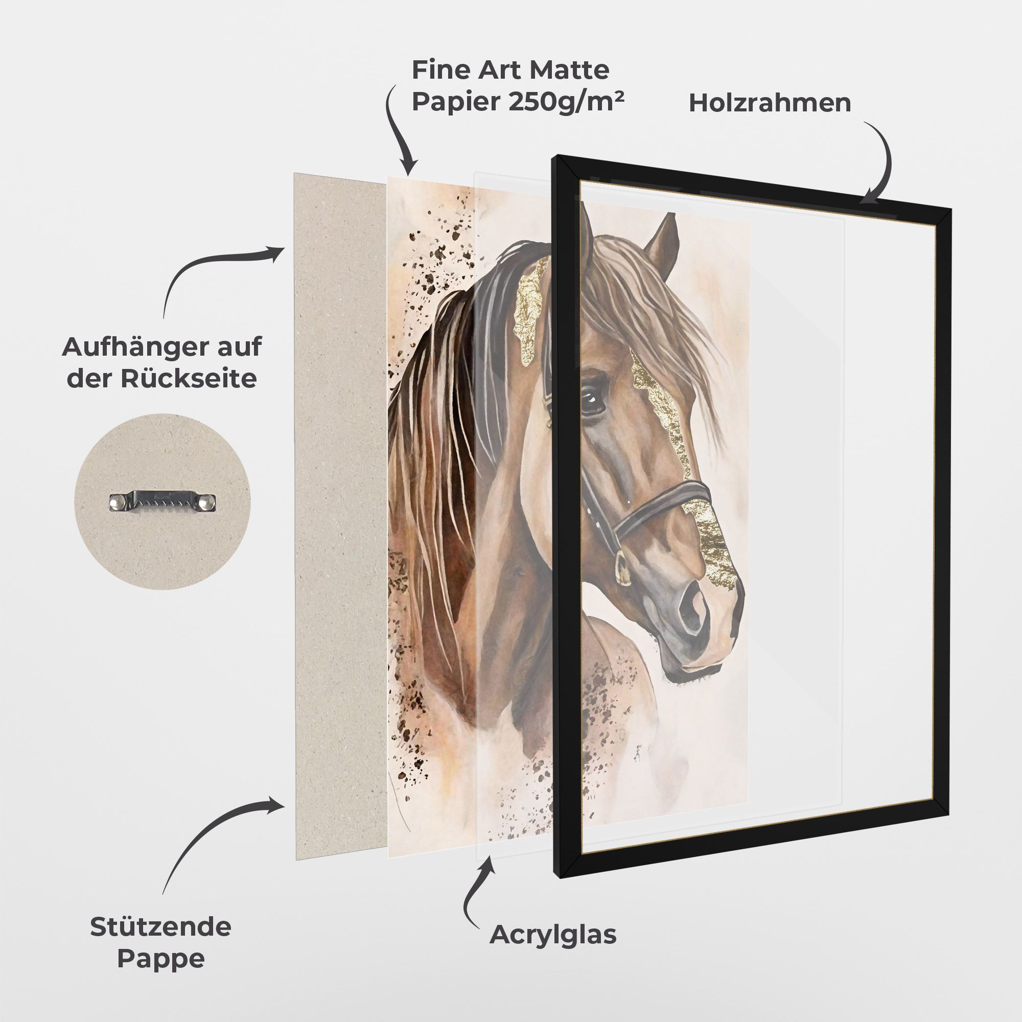 Gold Horse Painting mockup 1