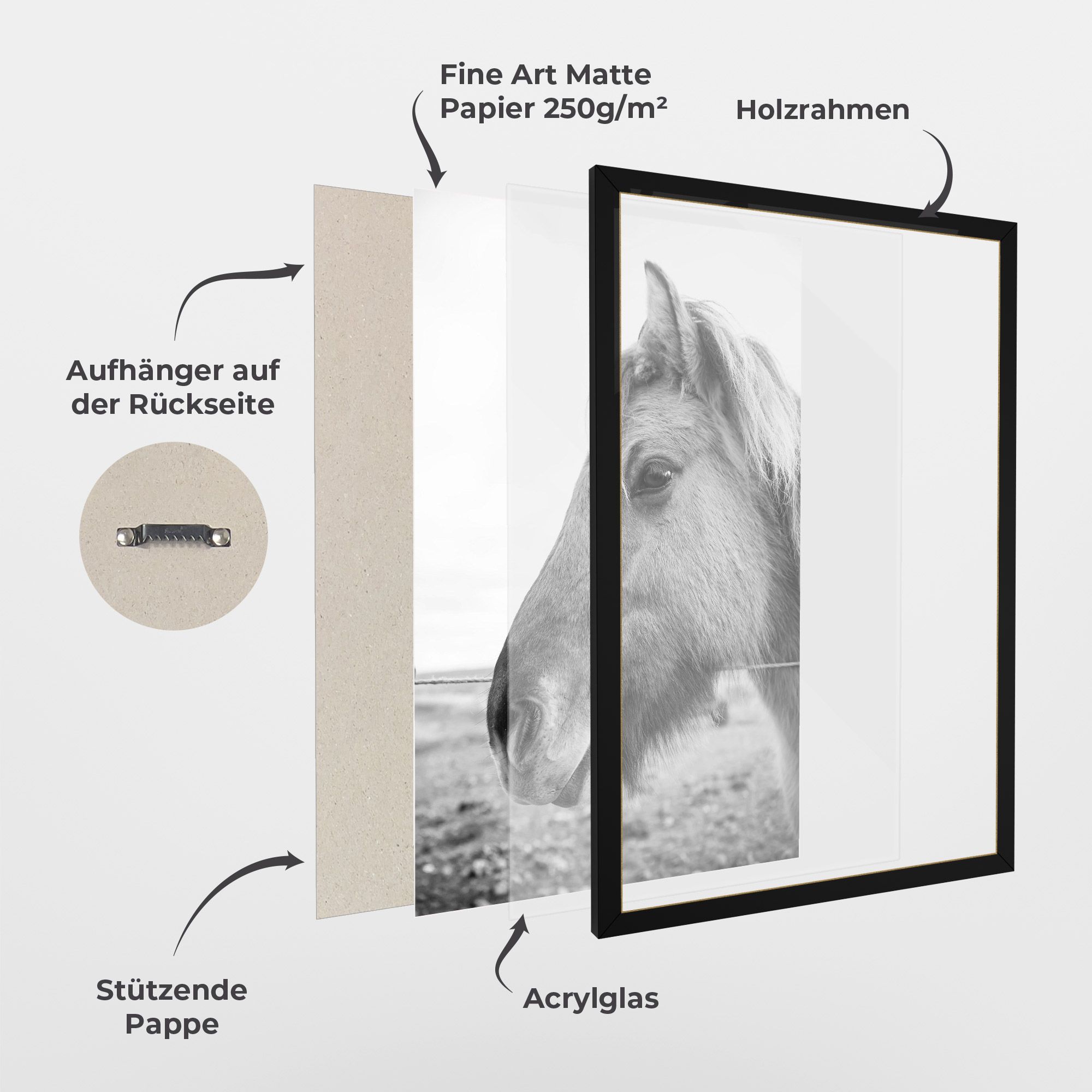 Gray Horse Head mockup 1