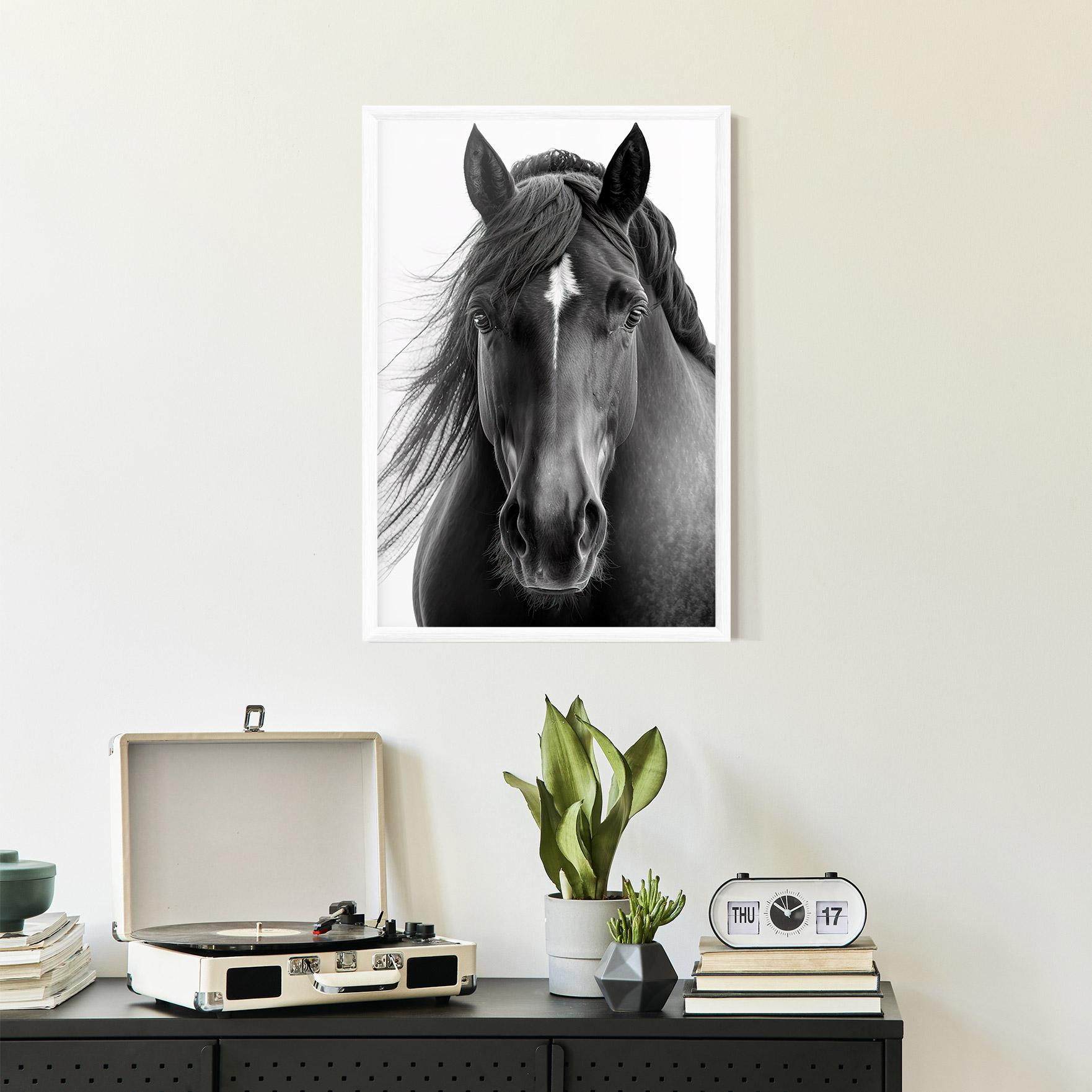 Gerahmte Poster Close Up Horse mockup 2
