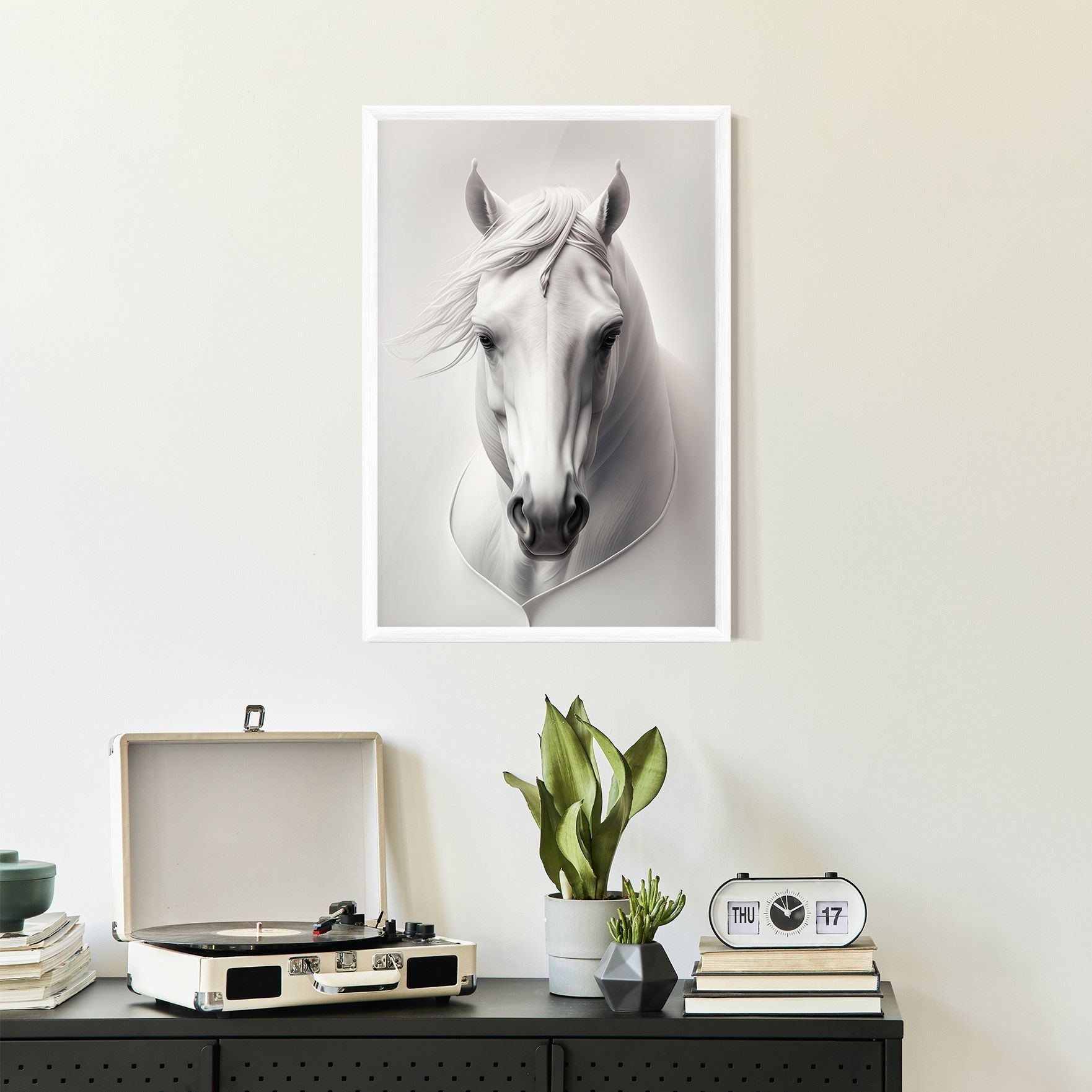 White Horse Portrait mockup 2