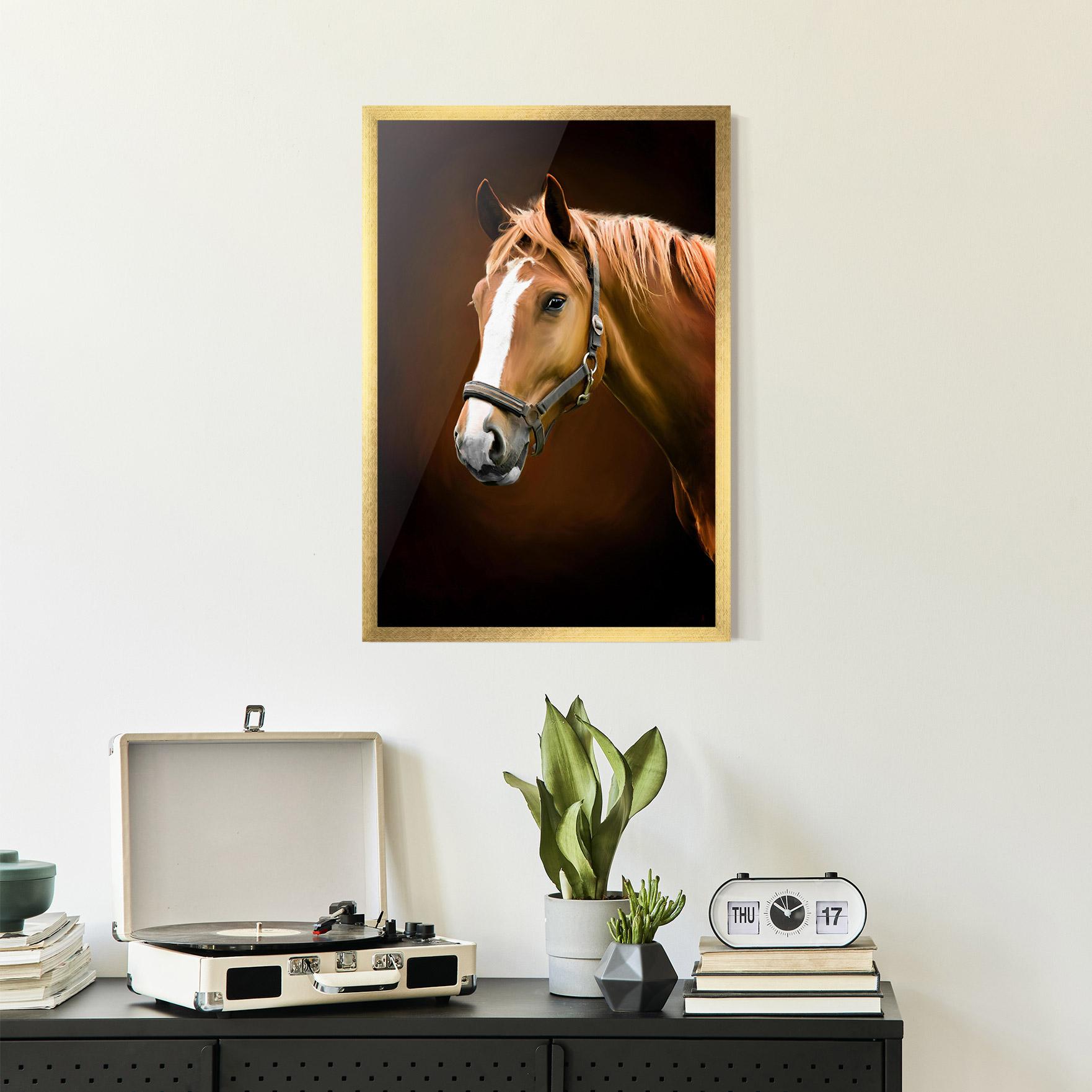 Gerahmte Poster Digital Painted Horse mockup 2