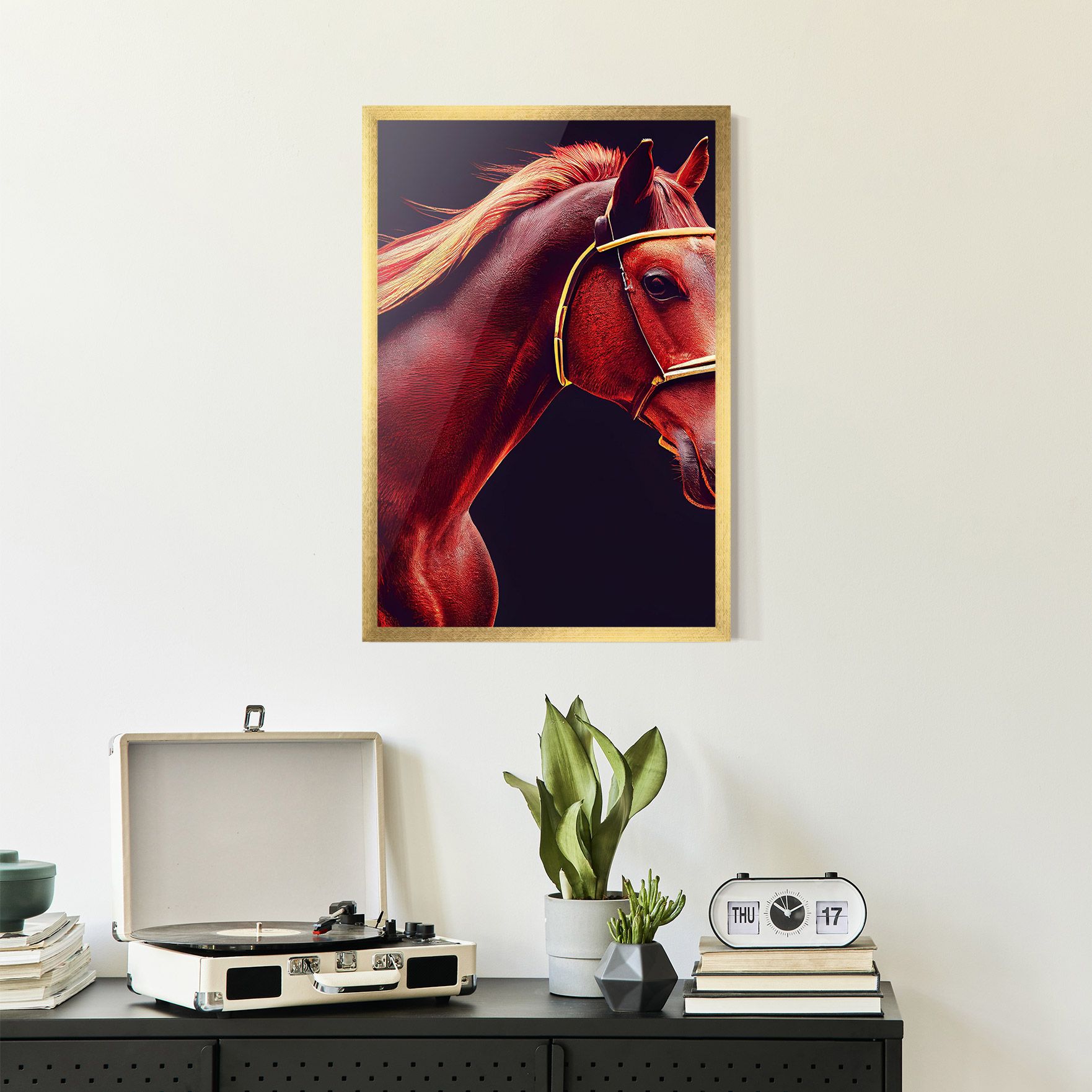 Red Horse Portrait mockup 2