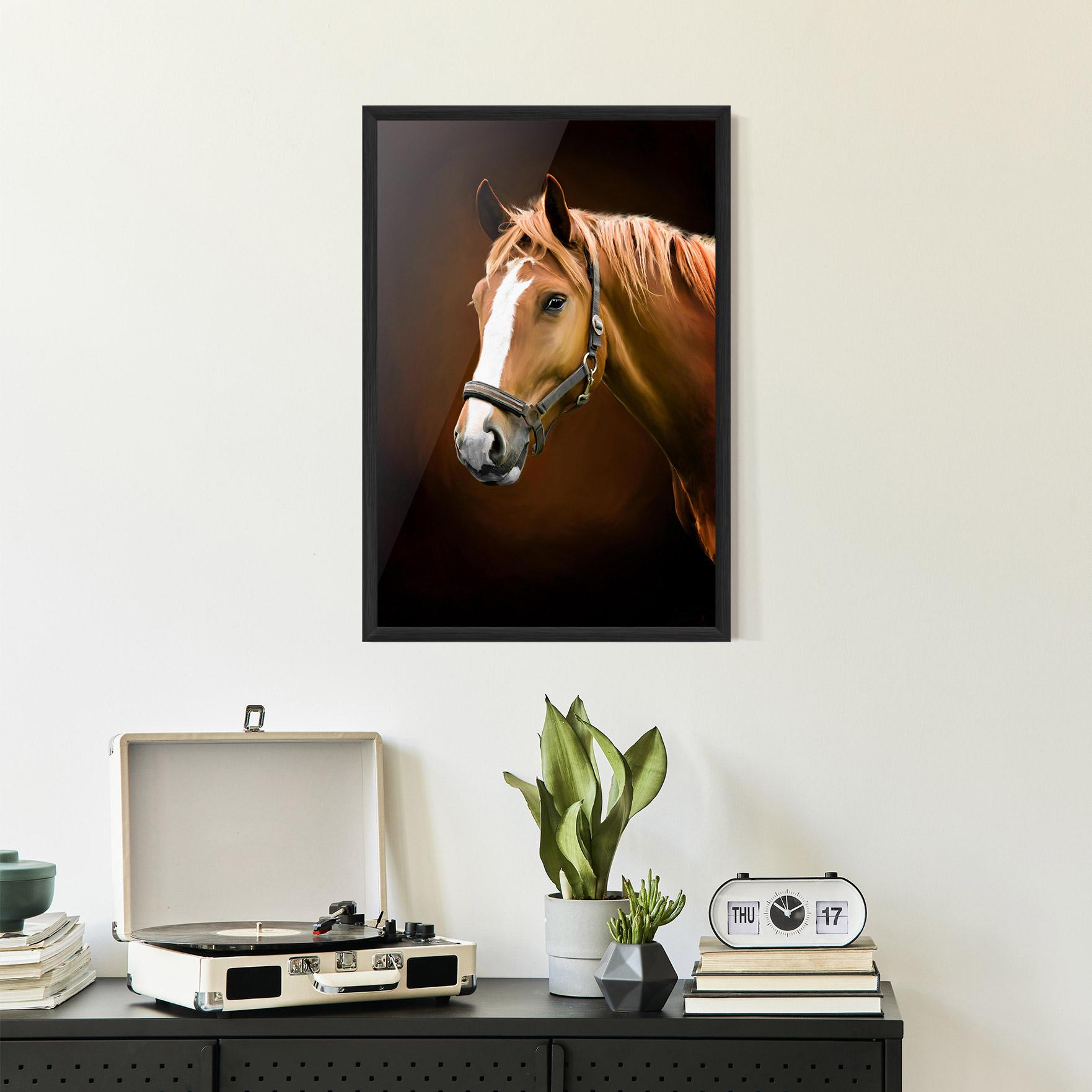 Gerahmte Poster Digital Painted Horse mockup 2