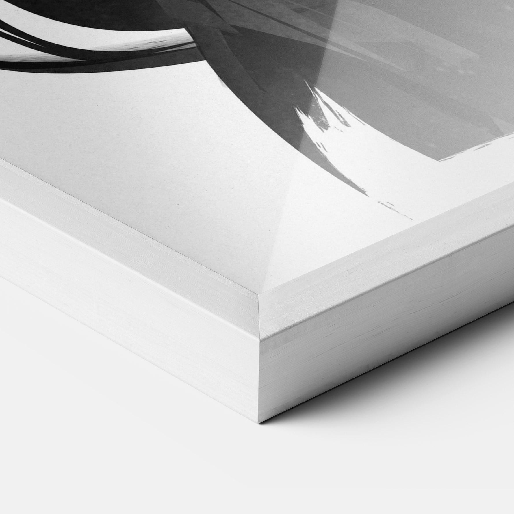 Gerahmte Poster Black Horse Portrait mockup 3