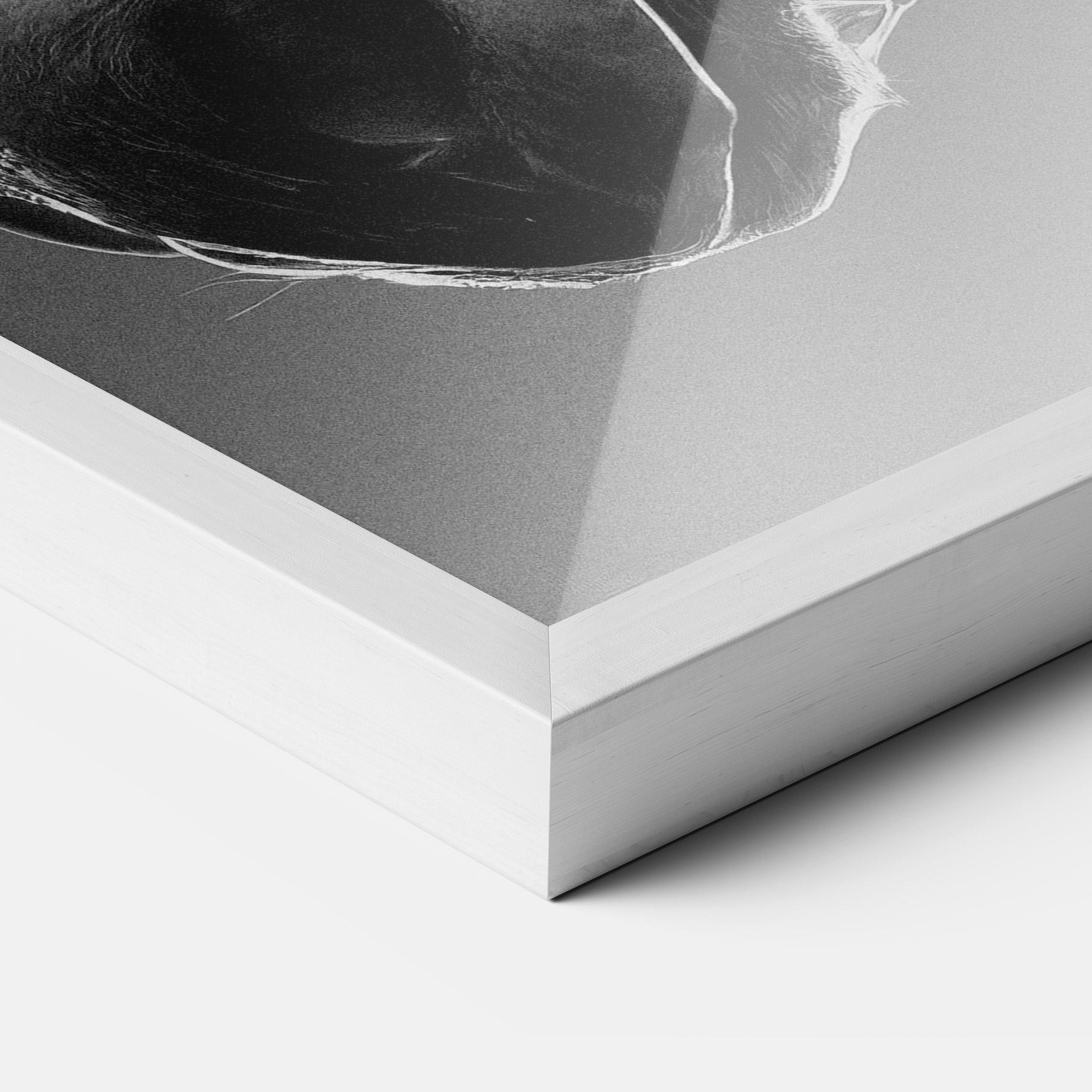 Gerahmte Poster Black Horse Profile mockup 3